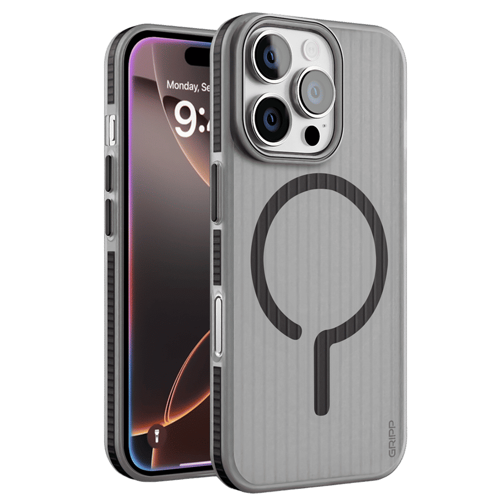 GRIPP Slimfit TPU Back Cover for Apple iPhone 16 Pro (MagSafe Charging Support, Black)_1