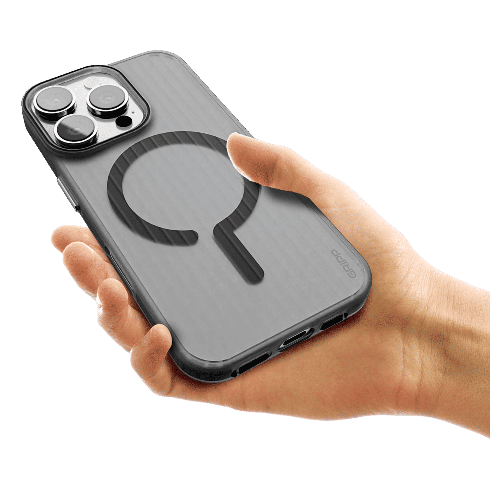 GRIPP Slimfit TPU Back Cover for Apple iPhone 16 Pro Max (MagSafe Compatible, Black)_6