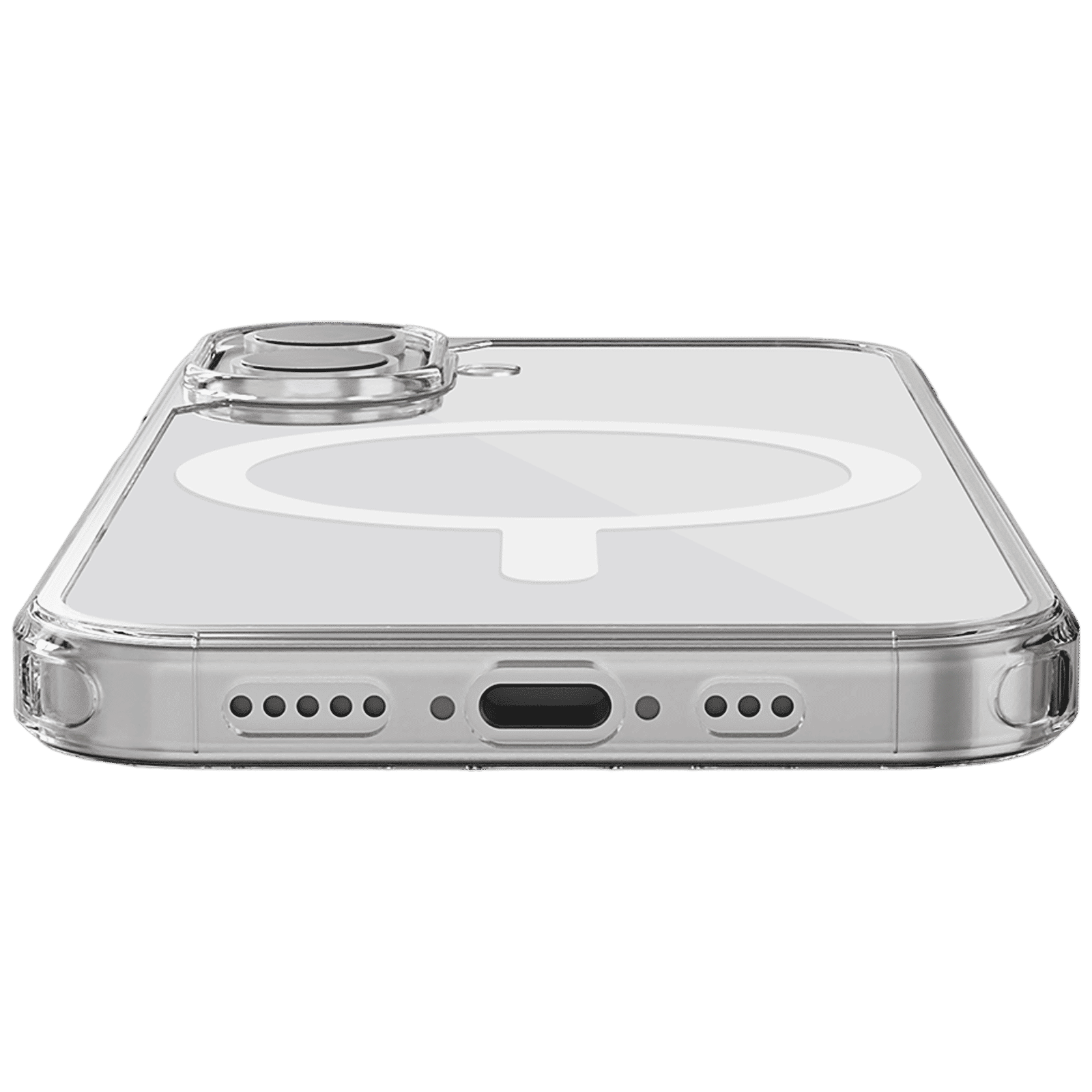 Croma Tempered Glass & TPU Back Cover Combo for Apple iPhone 16 (MagSafe Compatible, Transparent)_6