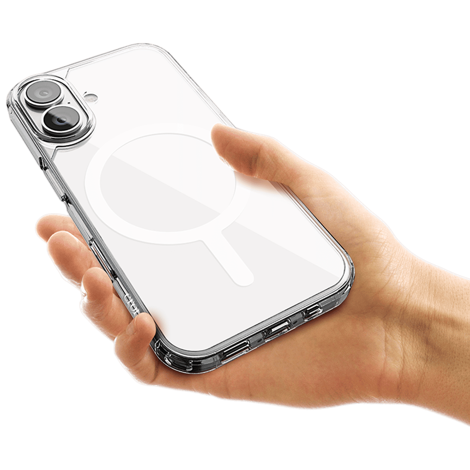 Croma TPU Back Cover for Apple iPhone 16 Plus (MagSafe Compatible, Transparent)_7