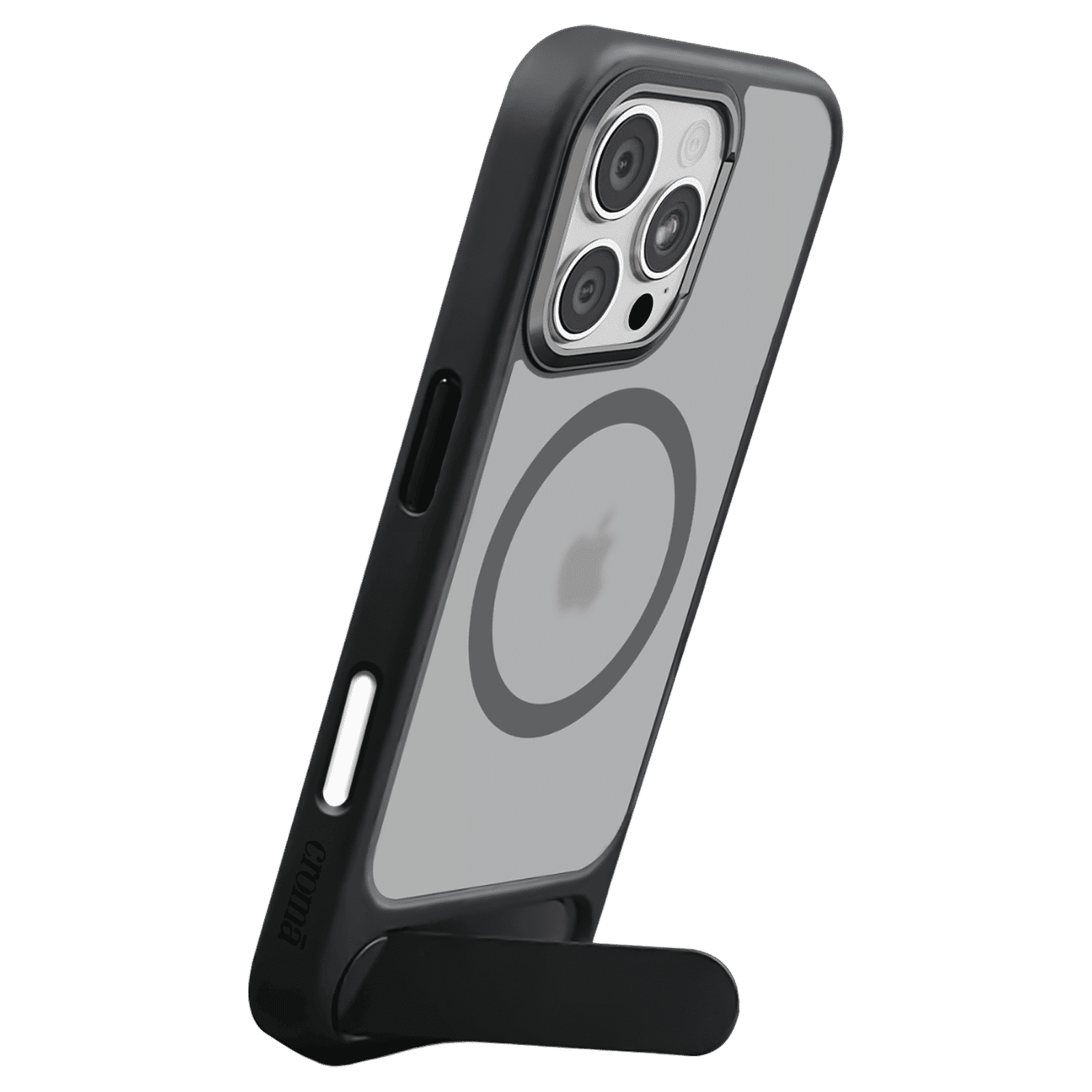 Croma Tempered Glass & TPU Back Cover Combo for Apple iPhone 16 Pro (MagSafe Compatible, Matte Black)_5