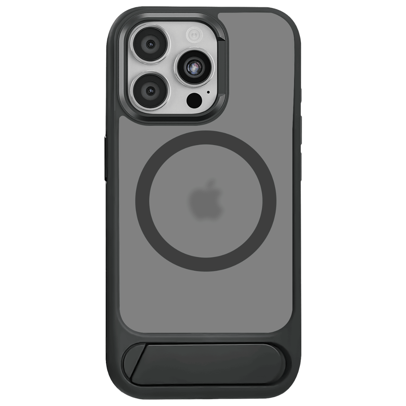 Croma Tempered Glass & TPU Back Cover Combo for Apple iPhone 16 Pro (MagSafe Compatible, Matte Black)_1