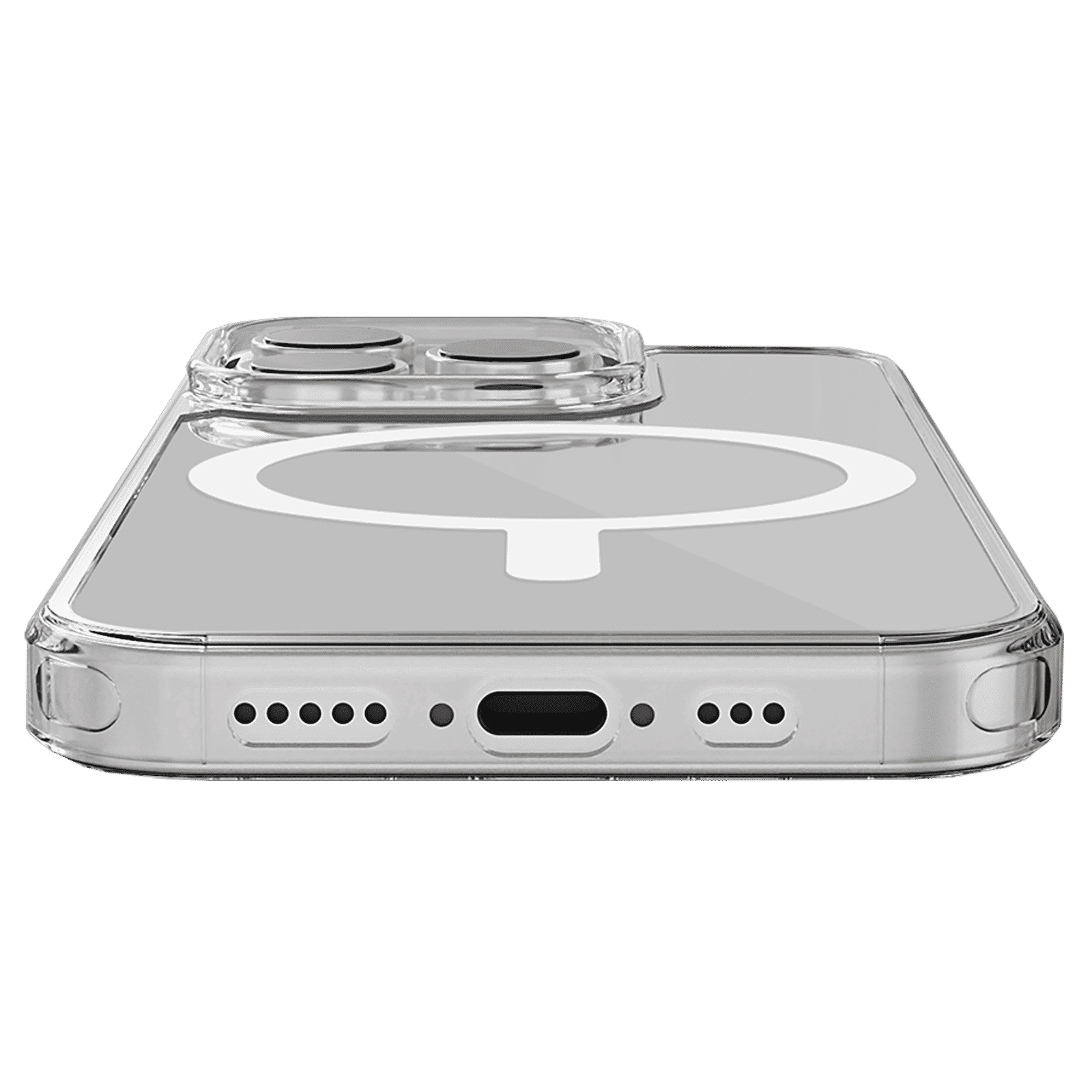 Croma Tempered Glass & TPU Back Cover Combo for Apple iPhone 16 Pro Max (MagSafe Compatible, Transparent)_6