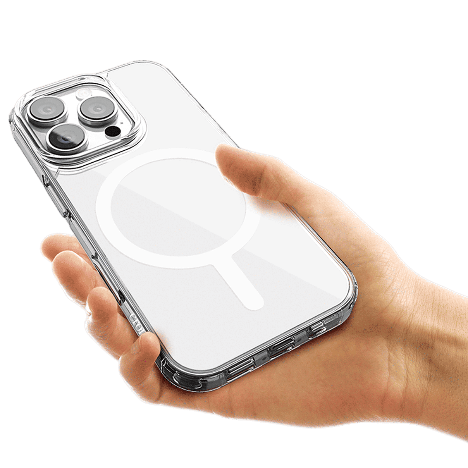 Croma Tempered Glass & TPU Back Cover Combo for Apple iPhone 16 Pro Max (MagSafe Compatible, Transparent)_7