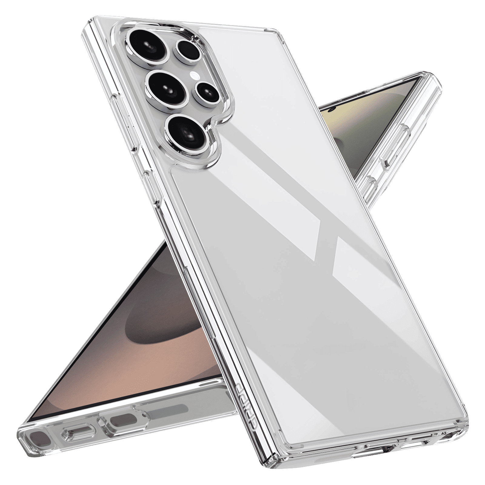 GRIPP 3D Tempered Glass, TPU & Polycarbonate Back Cover & Focal Camera Lens Protector Combo for SAMSUNG Galaxy S25 Ultra (Wireless Charging Compatible, Clear)_4