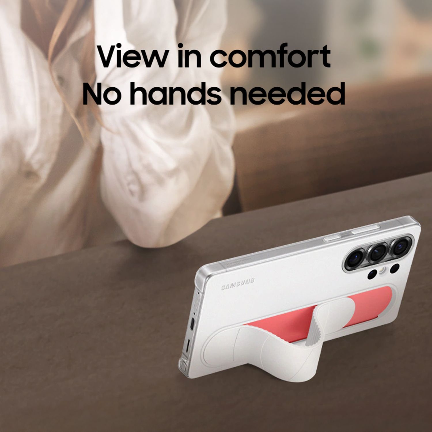 SAMSUNG Polycarbonate Standing Grip Case for SAMSUNG Galaxy S25 Ultra (Ul Certified, Black)_9