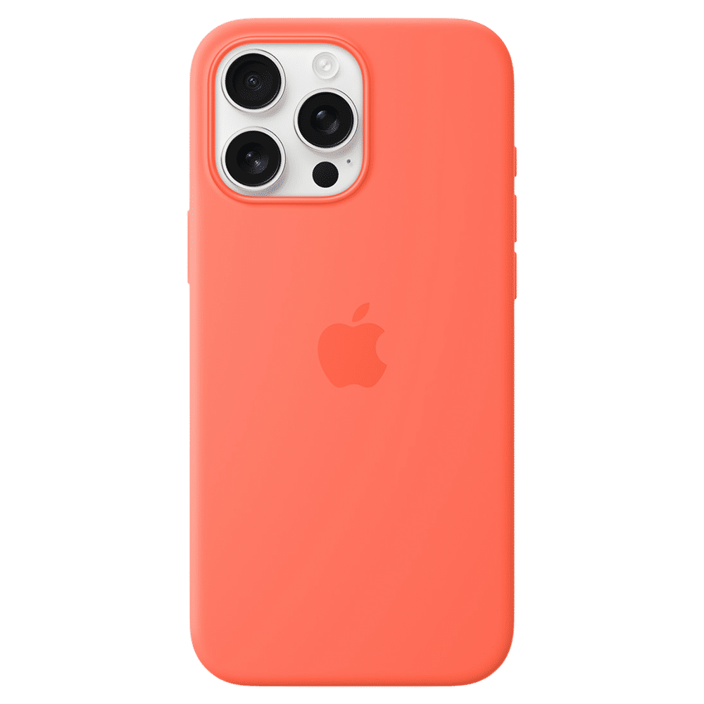 Apple Soft Silicone Back Cover Apple iPhone 16 Pro Max (MagSafe Charging Support, Tangerine)_1