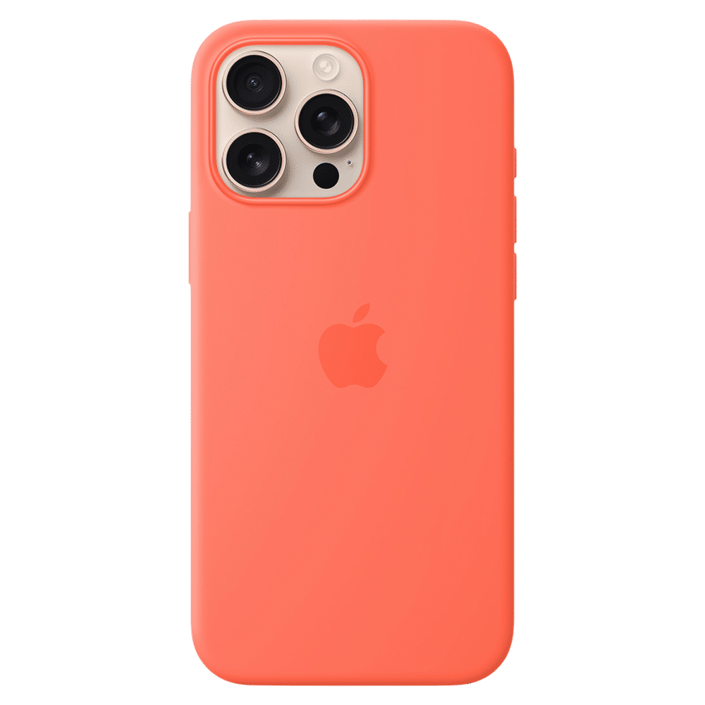 Apple Soft Silicone Back Cover Apple iPhone 16 Pro Max (MagSafe Charging Support, Tangerine)_2
