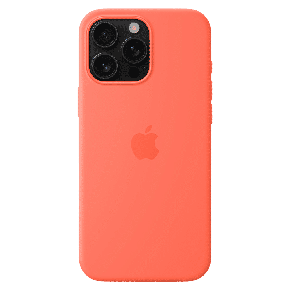 Apple Soft Silicone Back Cover Apple iPhone 16 Pro Max (MagSafe Charging Support, Tangerine)_4