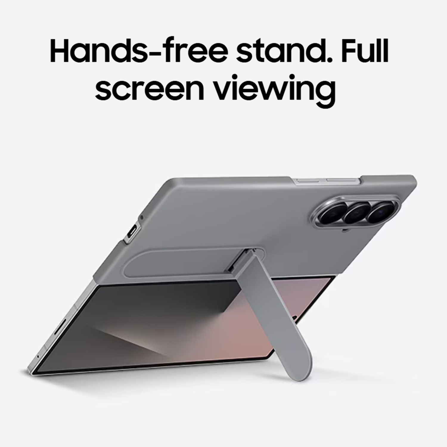 SAMSUNG Soft Silicon Back Cover for SAMSUNG Galaxy Z Fold7 (Pop-up KICK-STAND, Blue)_9