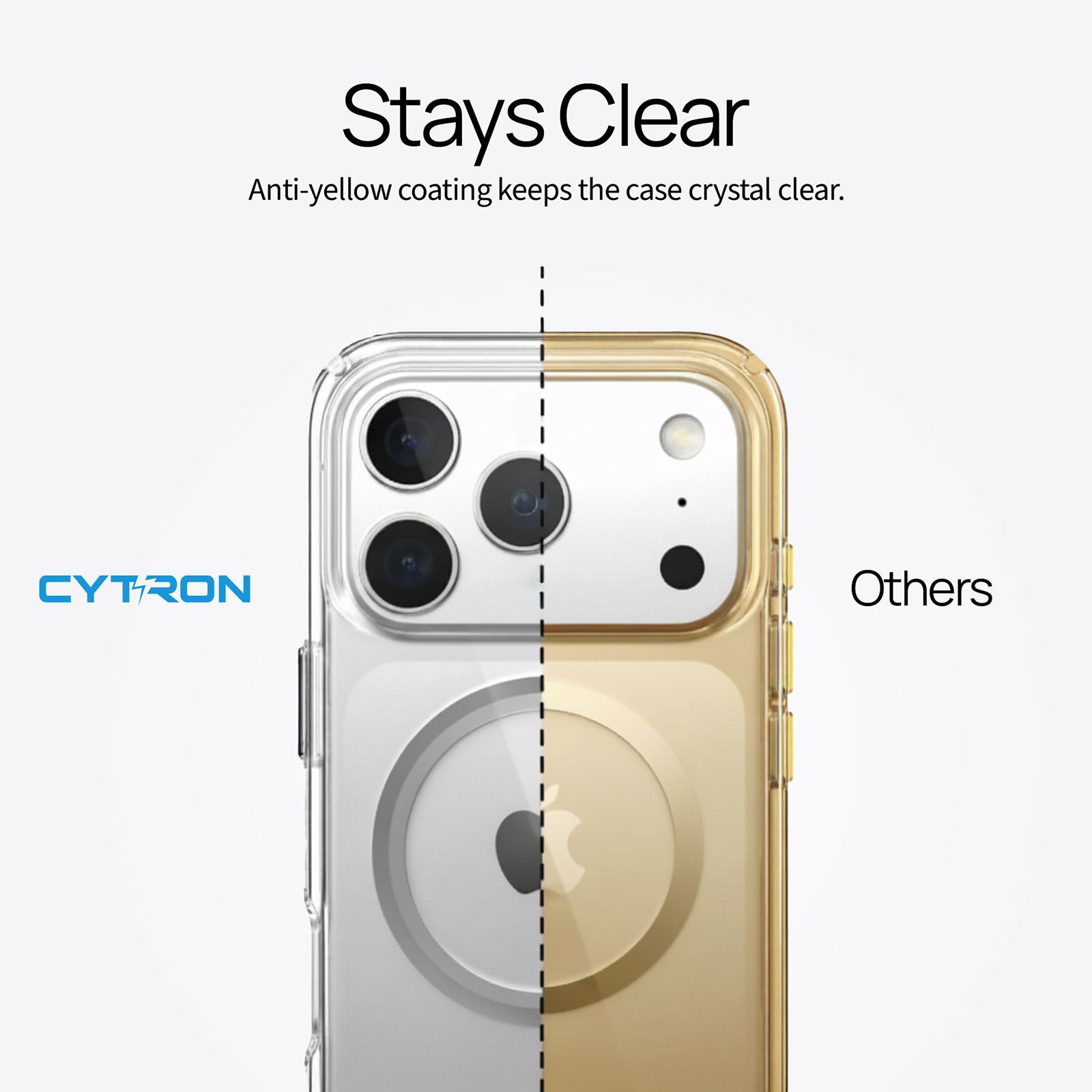 CYTRON AURA-X Back Cover for Apple iPhone 17 Pro Max (MagSafe Compatible, Clear)_10