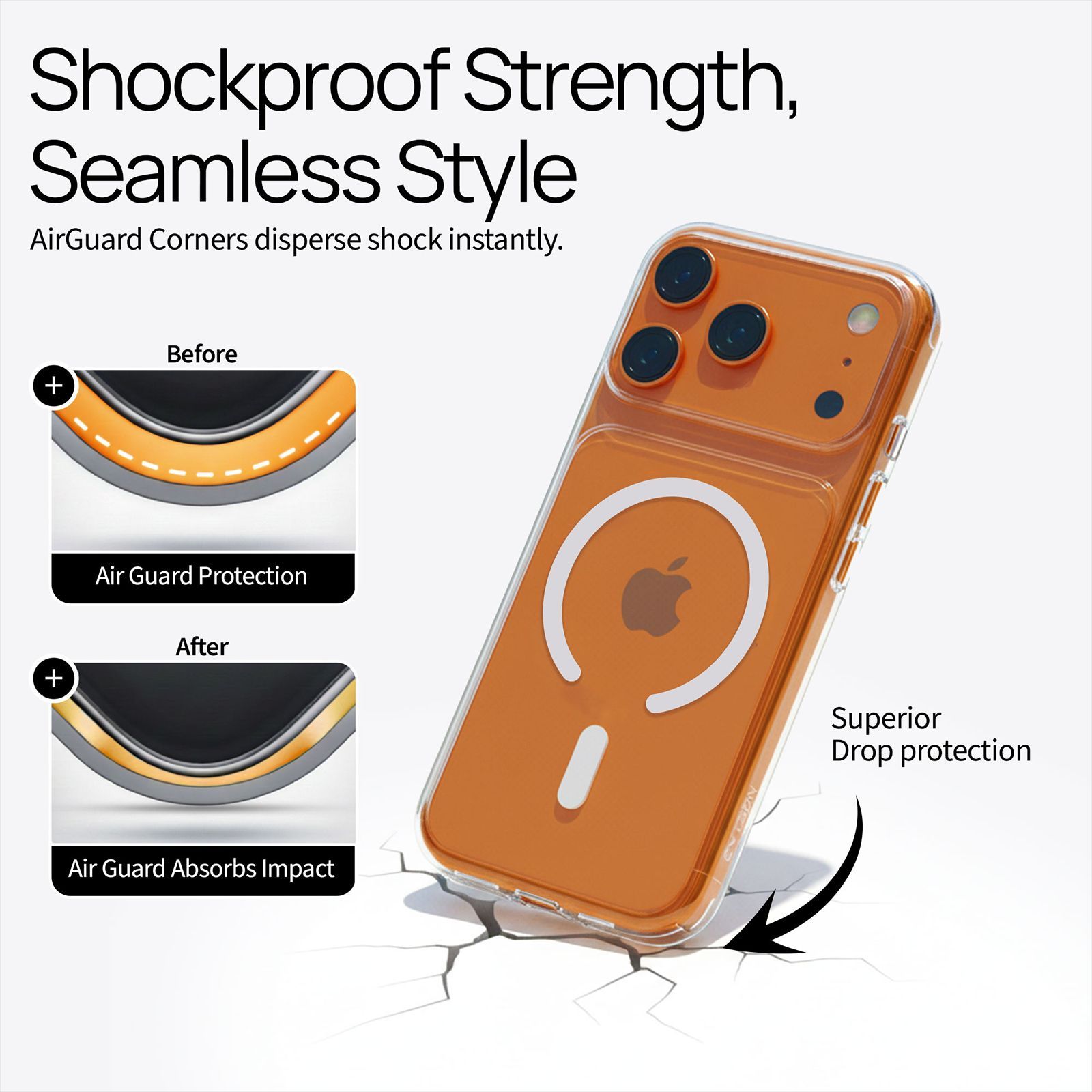 CYTRON AURA-X Back Cover for Apple iPhone 17 Pro (MagSafe Compatible, Clear)_7