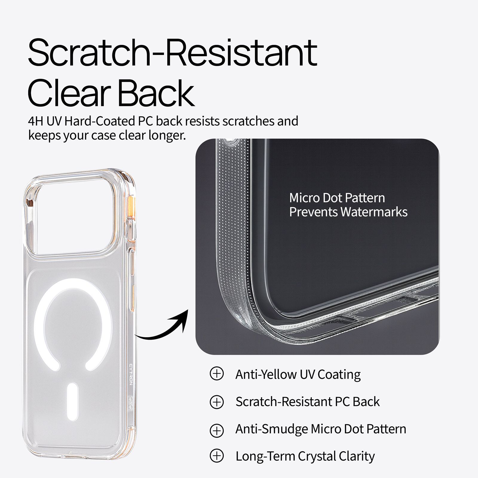 CYTRON AURA-X Back Cover for Apple iPhone 17 Pro (MagSafe Compatible, Clear)_11