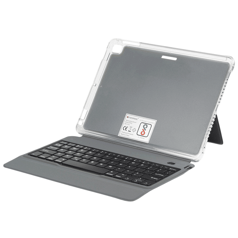 neopack Artificial Leather Folio Case For Apple iPad 10.2 Inch (Shockproof, Black)_4