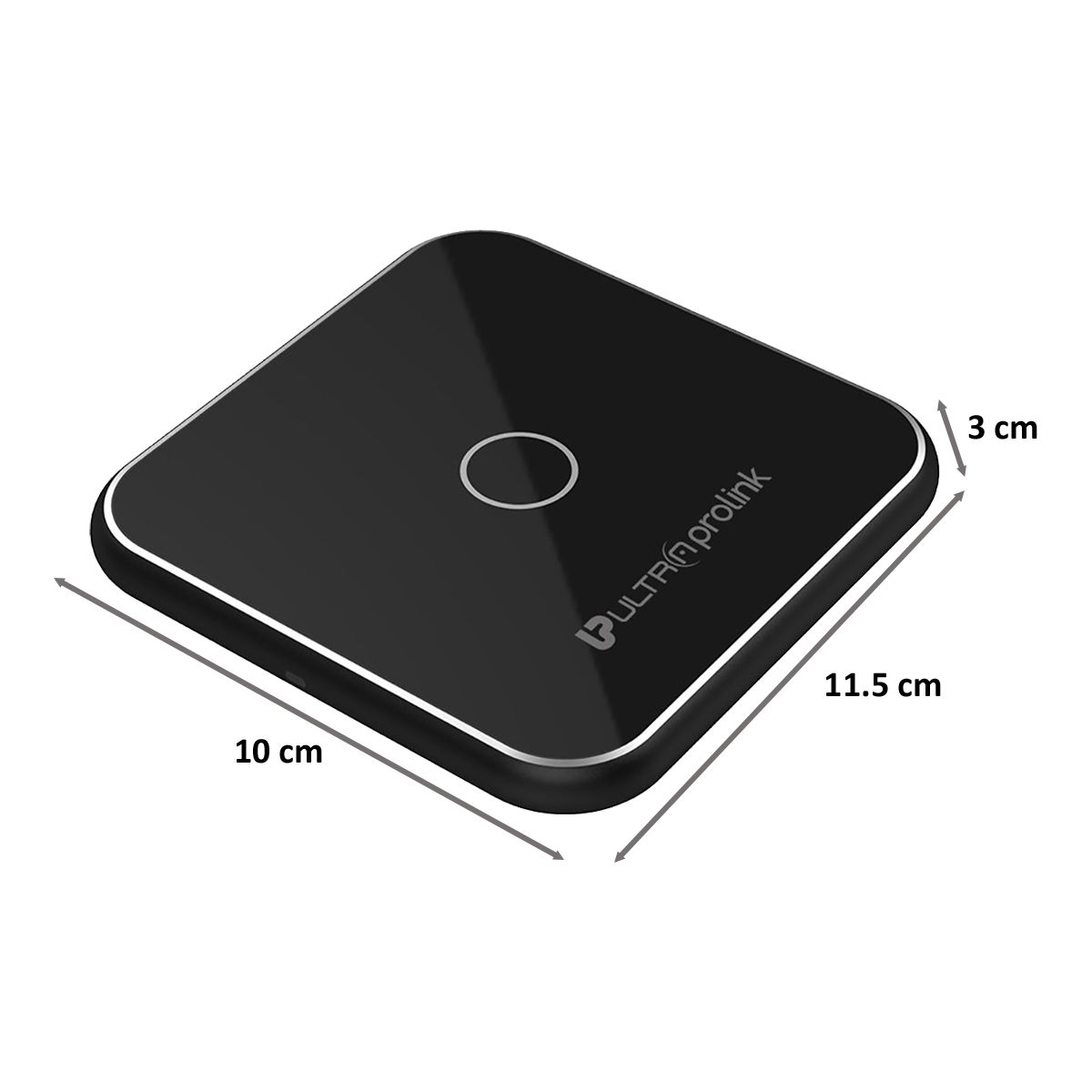 Ultraprolink Vylis Wireless Charging Pad for iPhone and Android (Thermal Protection Sensor, Black)_3