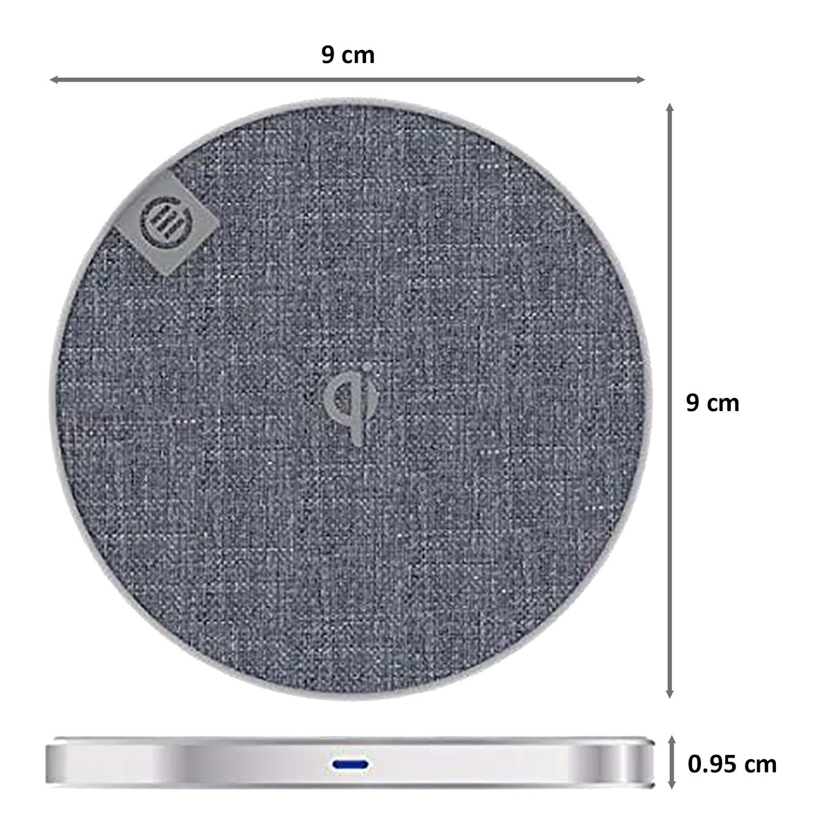 ALOGIC QC10MSLV 10 Watt Wireless Charging Pad (Aluminium Build, Silver)_3