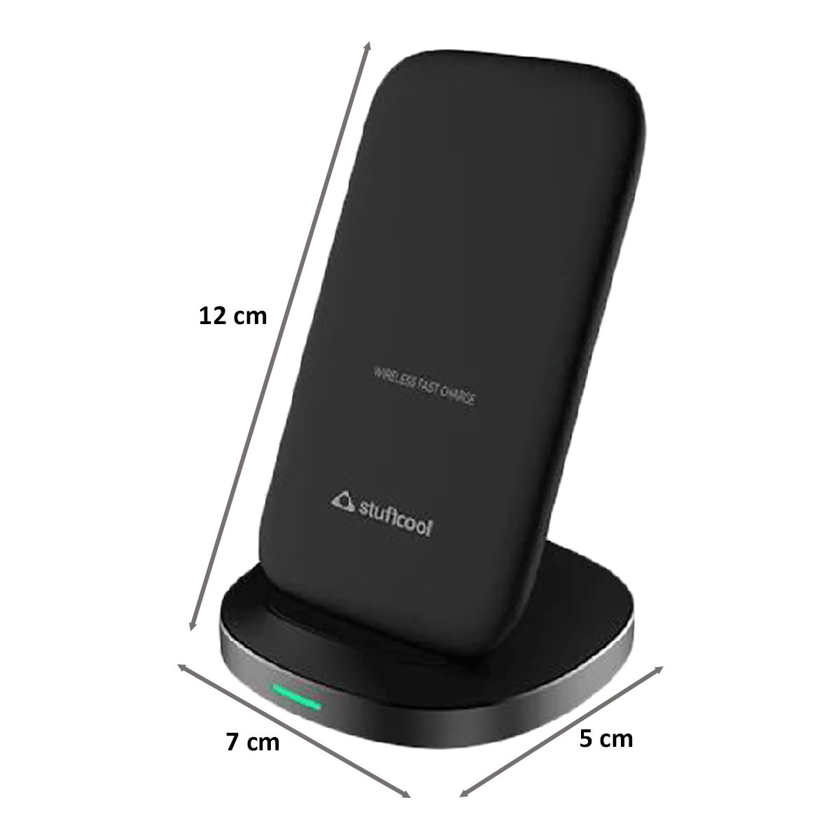 stuffcool WC510 10W Wireless Charger for iPhone and Android (Vertical and Horizontal Charging, Black)_4