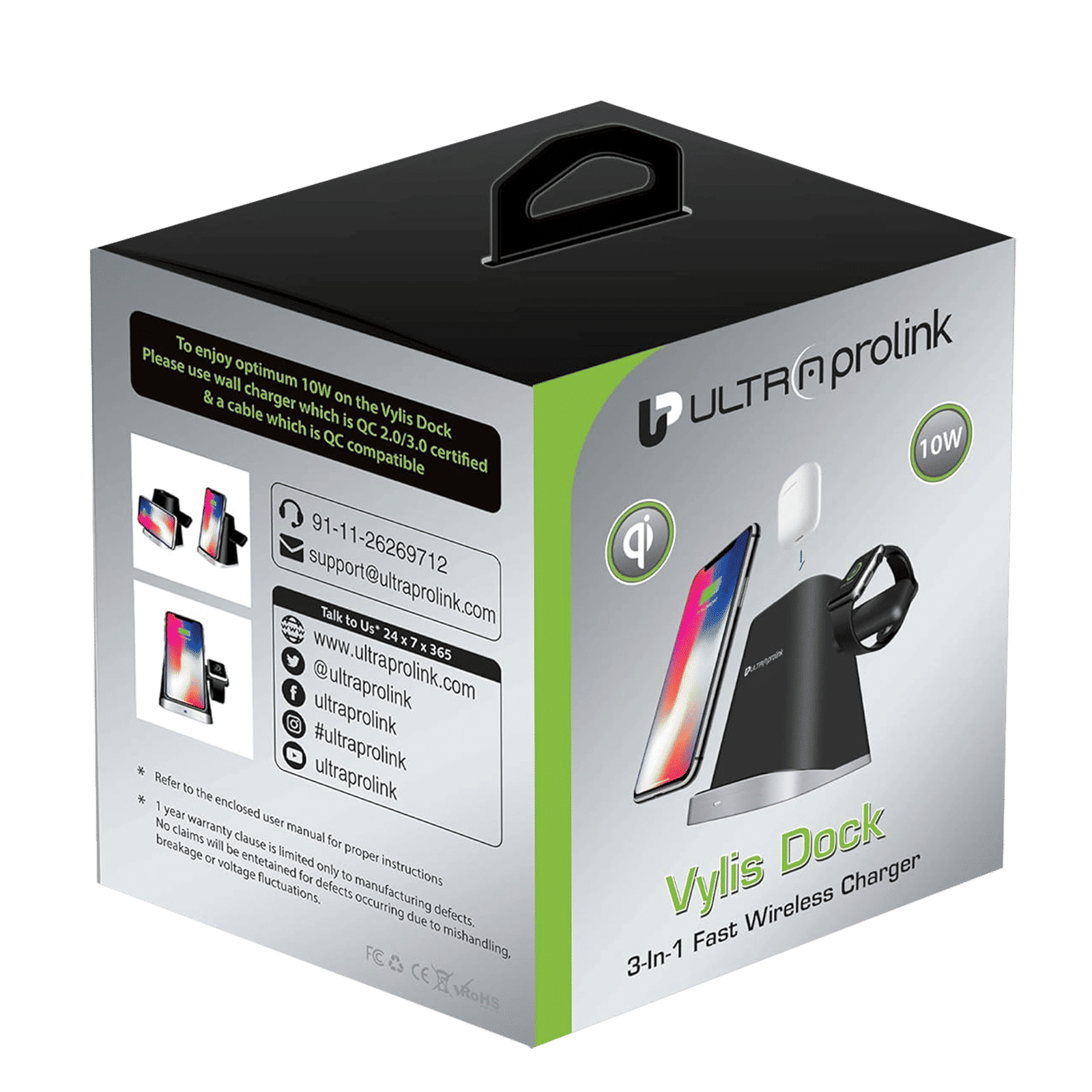 ultraprolink Wireless Charging Pad (UM1006, Black)_8