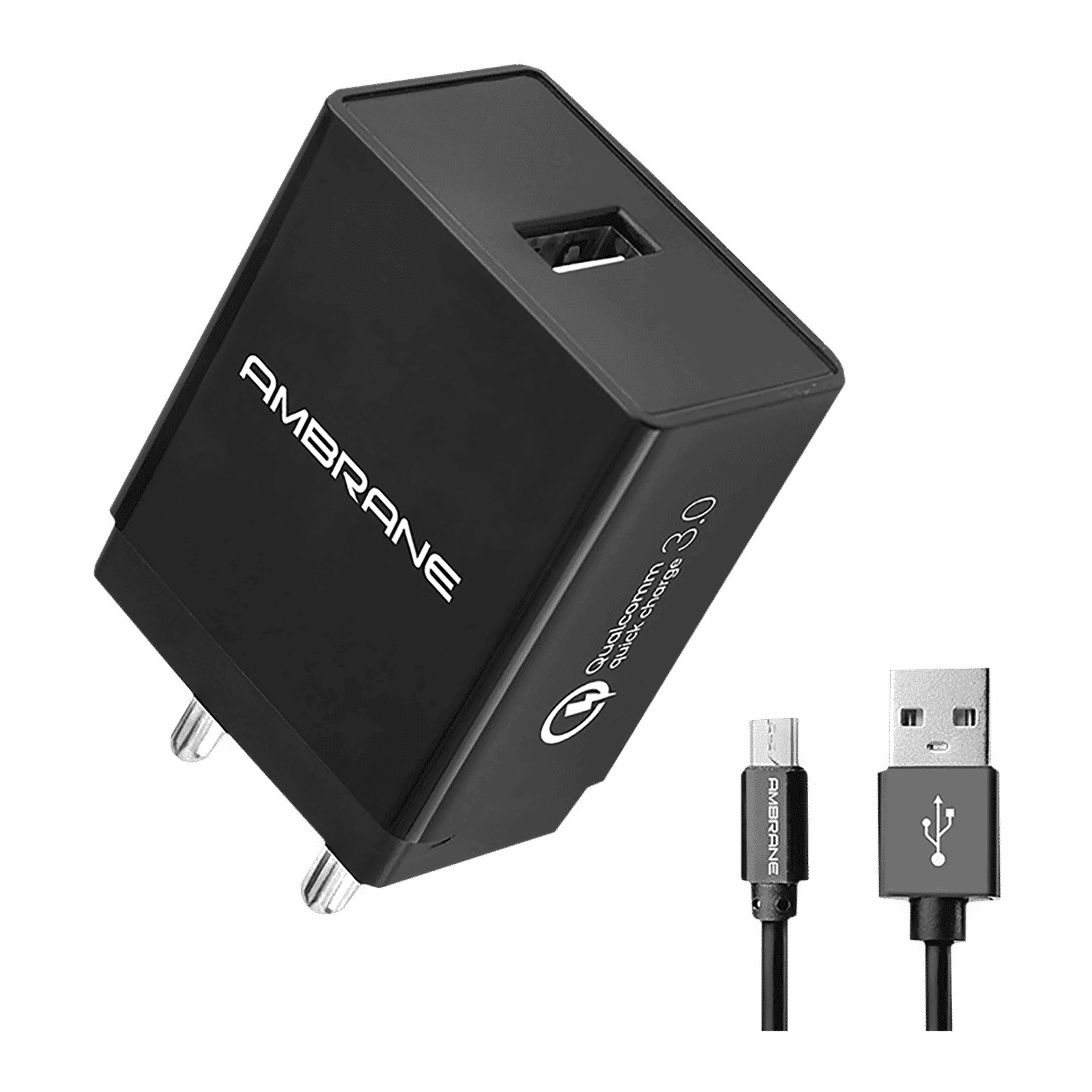 ambrane 18W Type A Quick Charger (Adapter Only, Quick Charge 3.0, Black) ambrane 18W Type A Quick Charger (Adapter Only, Quick Charge 3.0, Black)_1