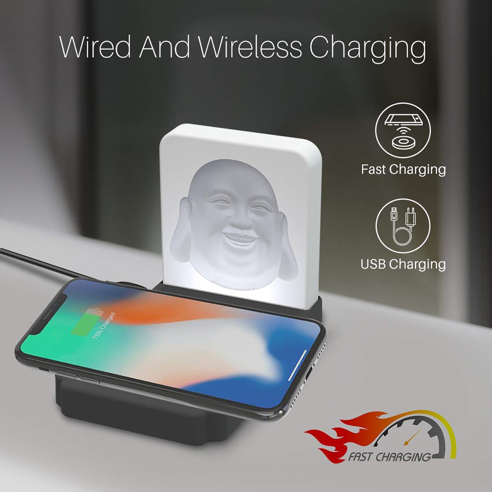 PORTRONICS POR 1060 10W Wireless Charger for iOS and Android (Qi Certified, Over Voltage Protection, Black)_10