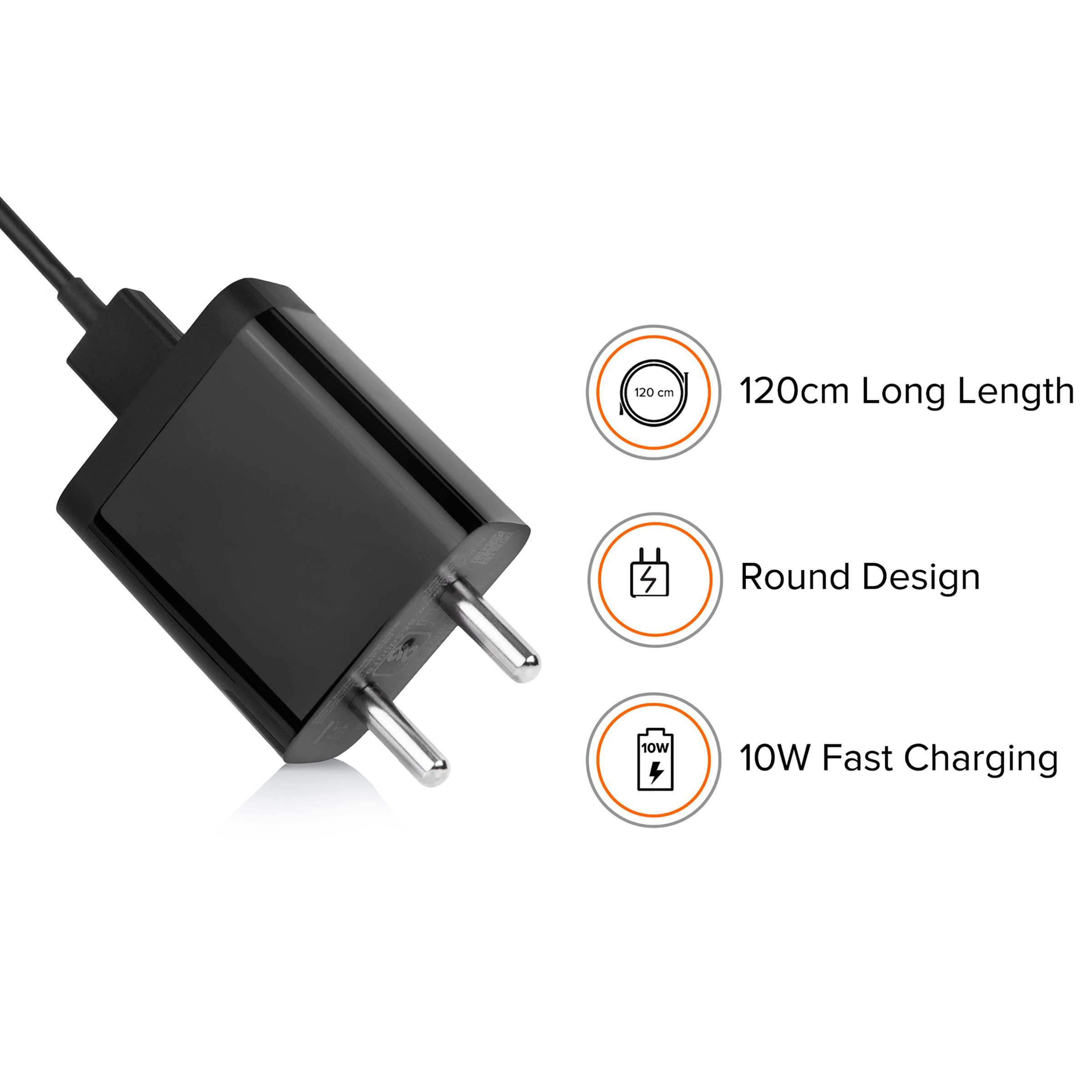 Mi 10W Type A Fast Charger (Type A to Micro USB Cable, 36 Degree Protection, Black)_9