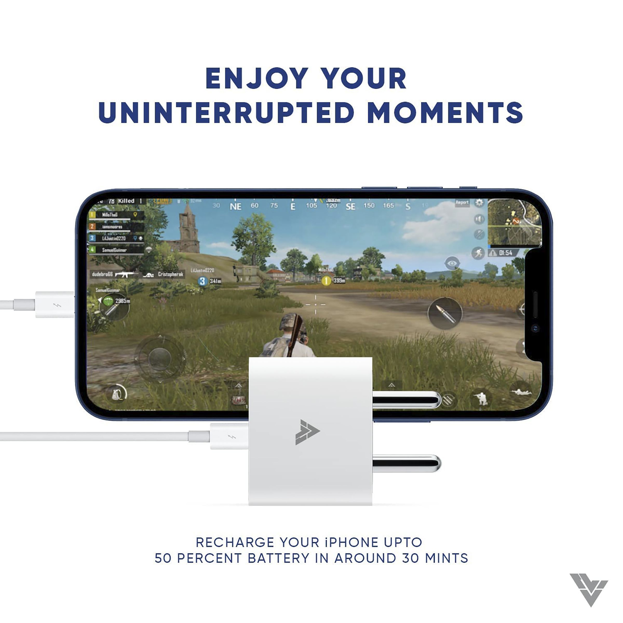 Vaku 20W Type C Fast Charger (Adapter Only, Comprehensive Protection, White)_10