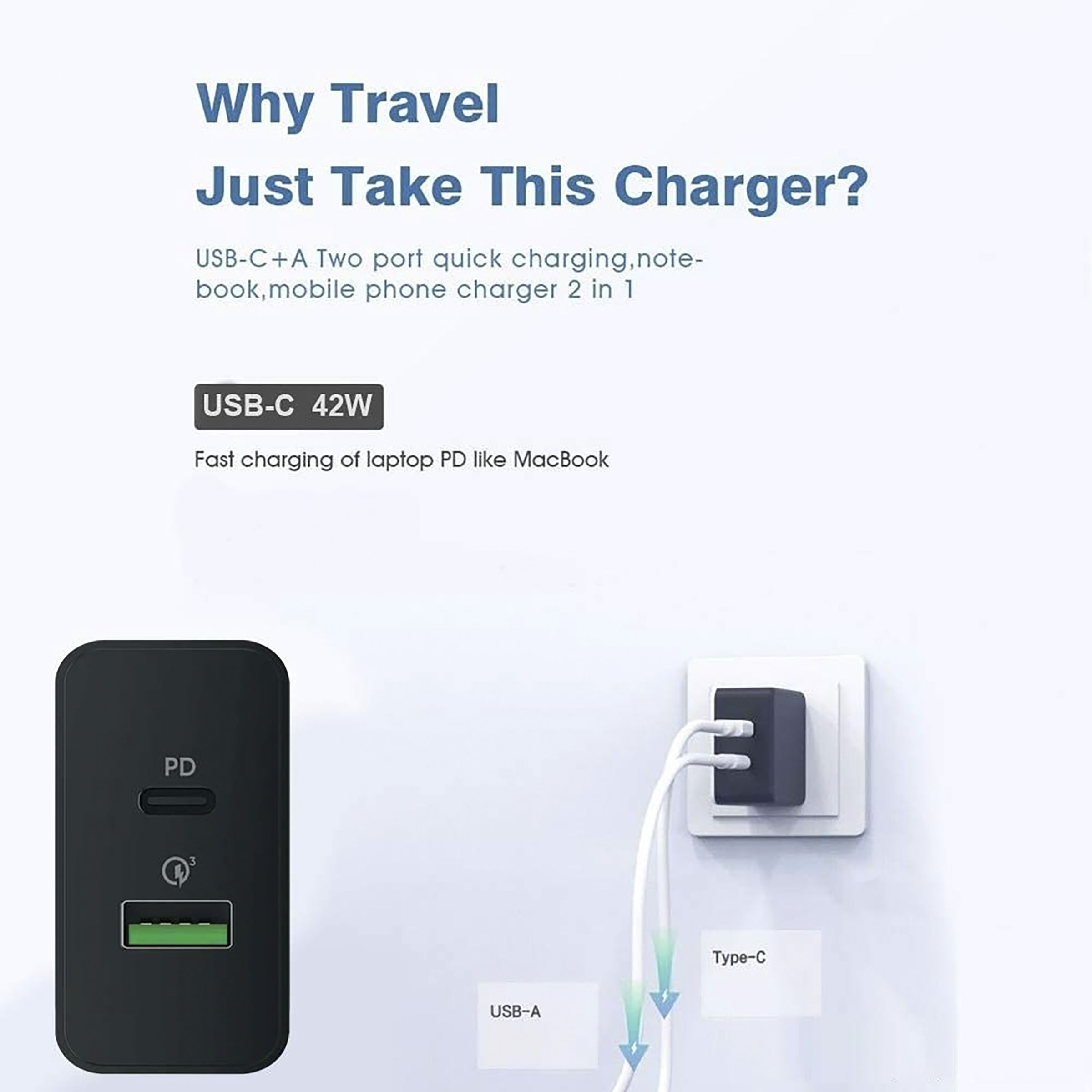 Vaku 42W Type A & Type C 2-Port Fast Charger (Adapter Only, Short-Circuit Protection, Black) Vaku 42W Type A & Type C 2-Port Fast Charger (Adapter Only, Short-Circuit Protection, Black)_7