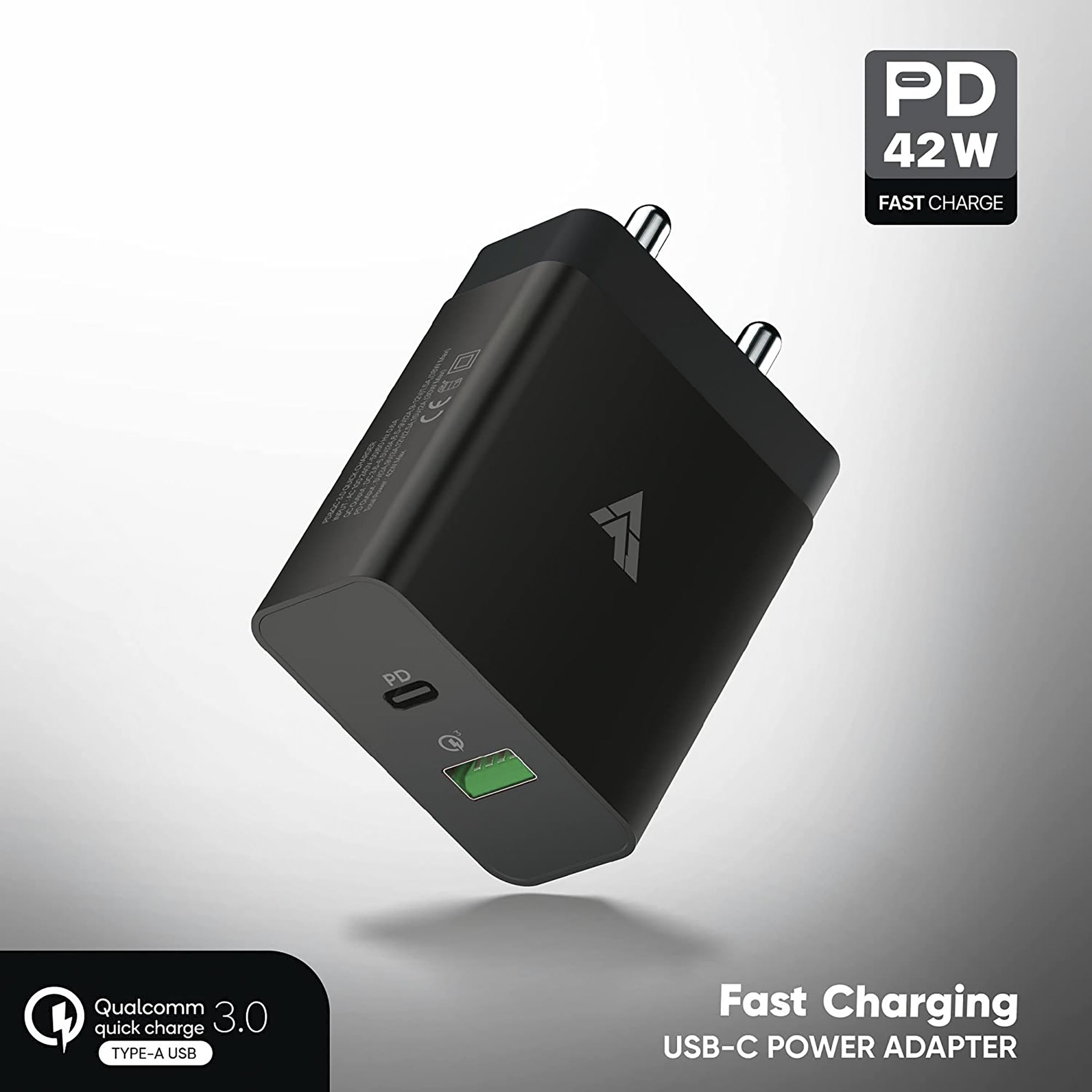 Vaku 42W Type A & Type C 2-Port Fast Charger (Adapter Only, Short-Circuit Protection, Black) Vaku 42W Type A & Type C 2-Port Fast Charger (Adapter Only, Short-Circuit Protection, Black)_5