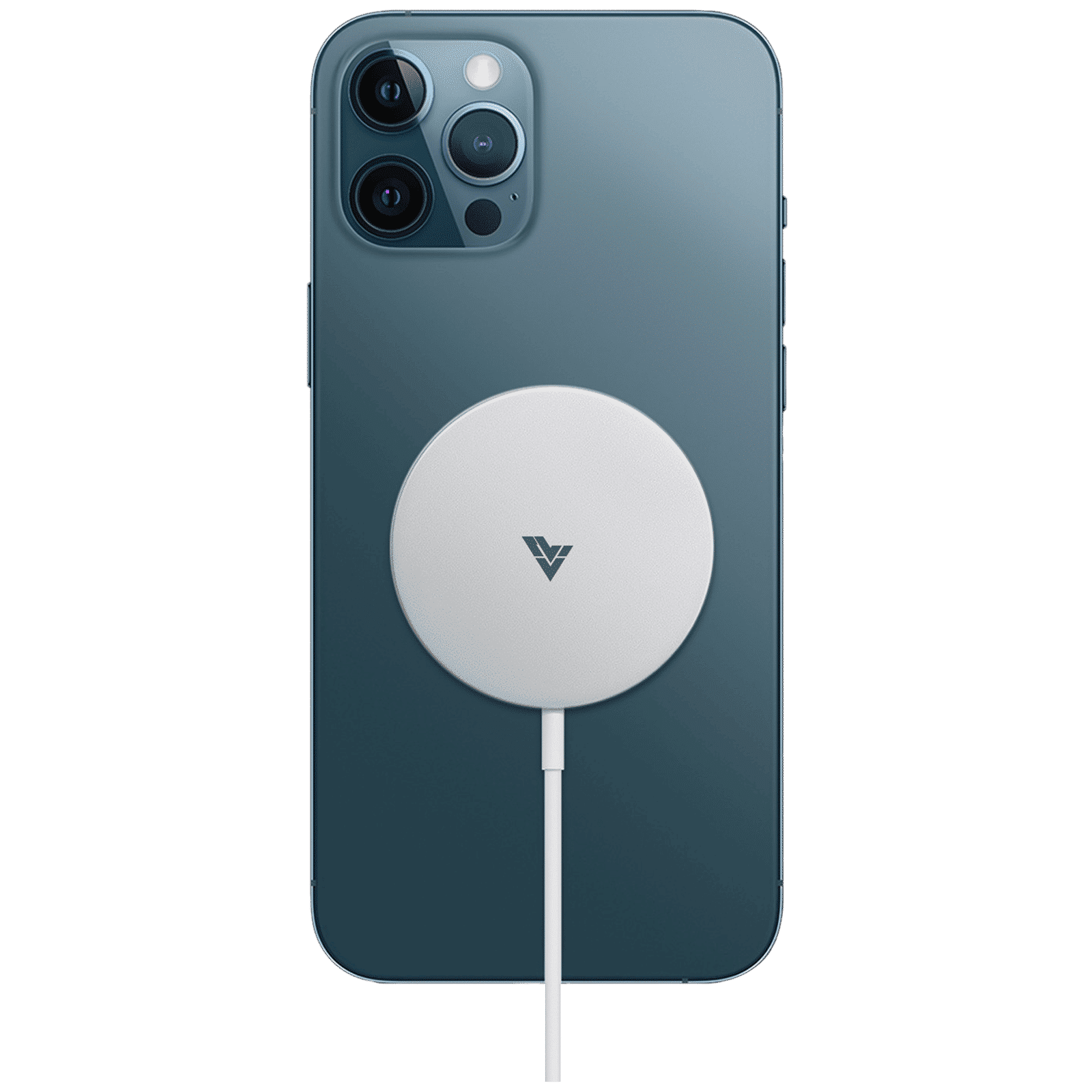 Vaku MagPro 15W Wireless Charger for iOS, Android, Earbuds (Qi Compatible, White)_3