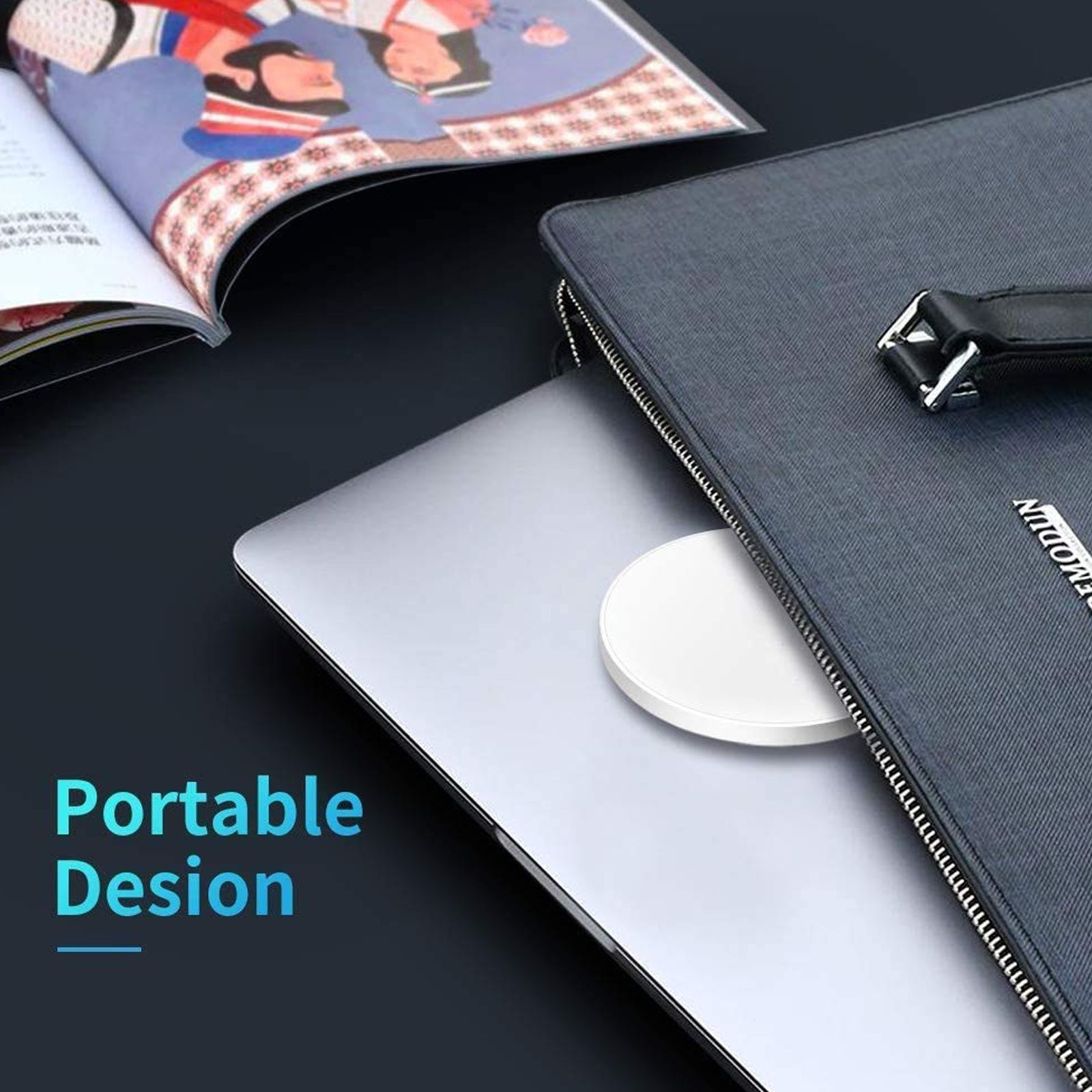 Vaku MagPro 15W Wireless Charger for iOS, Android, Earbuds (Qi Compatible, White)_5