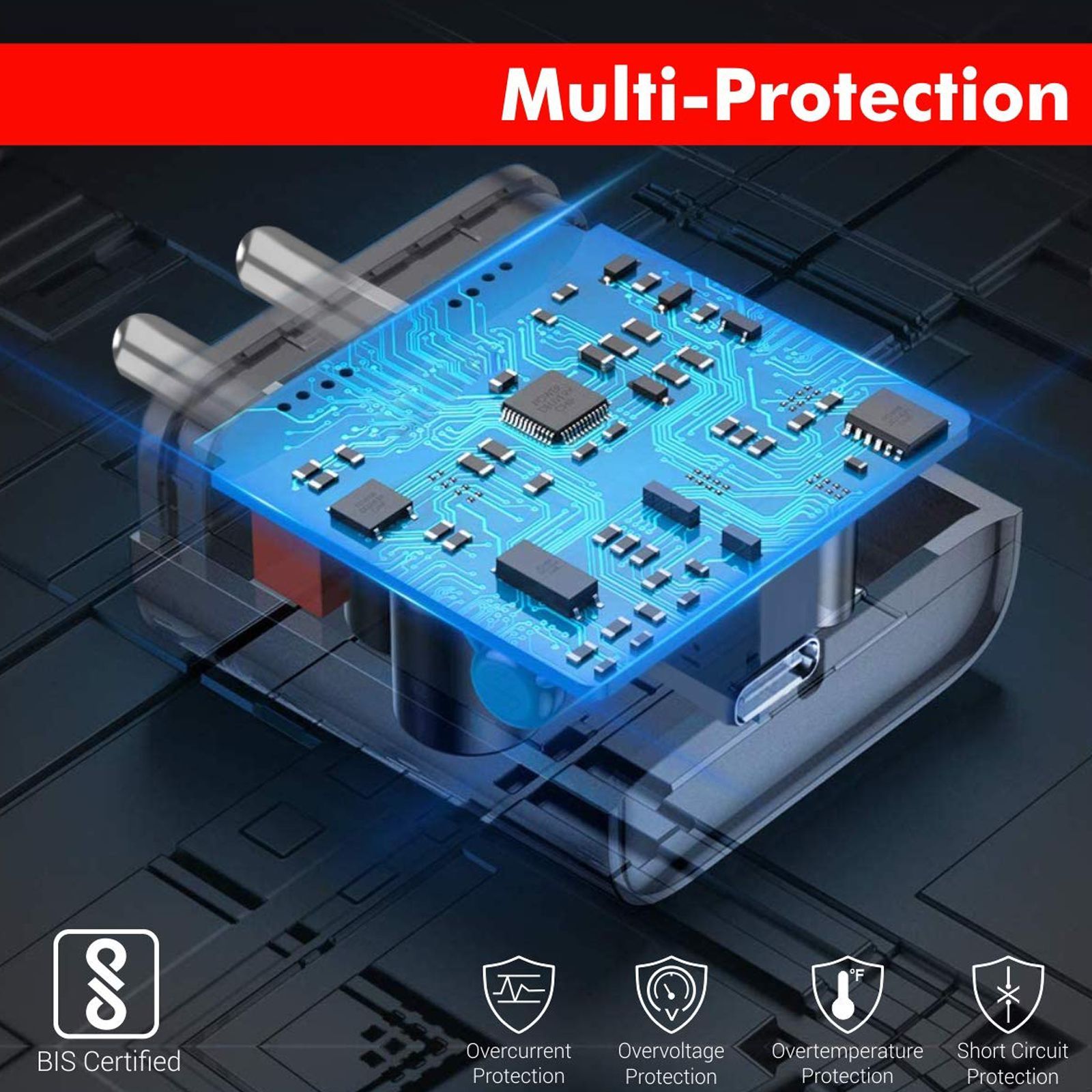 Portronics Adapto 20 20W Type C Fast Charger (Adapter Only, Short-Circuit Protection, White)_8