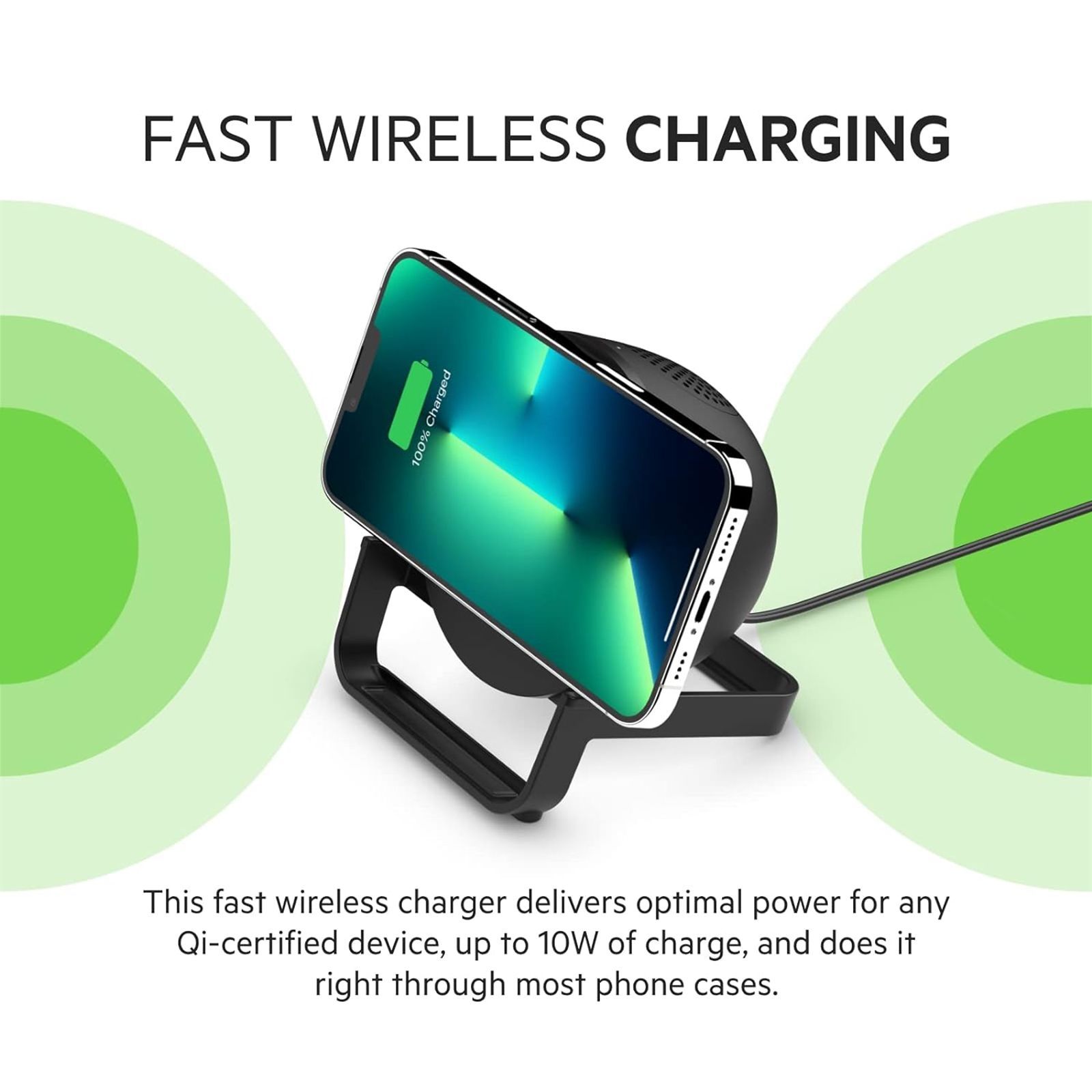 belkin AUF001zbBK 10W Wireless Charger for iPhone and Android (Versatile Stand, Black)_12