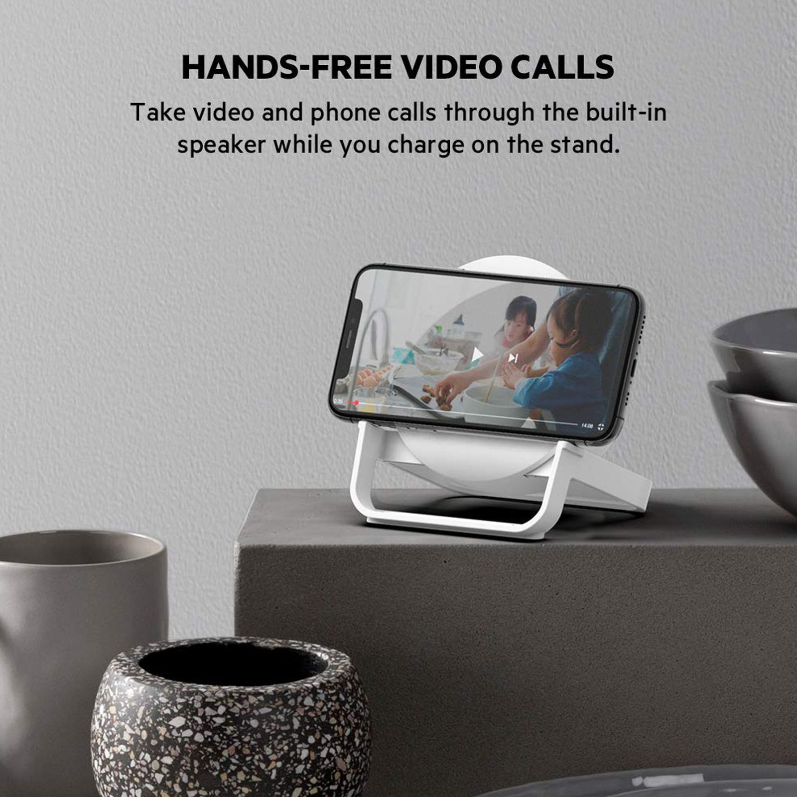 belkin AUF001zbWH 10W Wireless Charger for iPhone and Android (Versatile Stand, White)_4