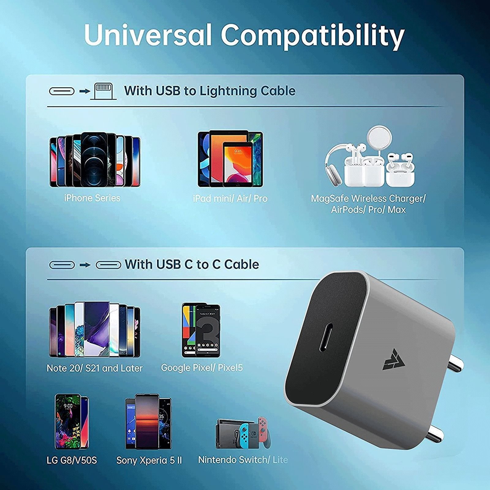 Vaku 20W Type C Fast Charger (Adapter Only, Comprehensive Protection, Grey) Vaku 20W Type C Fast Charger (Adapter Only, Comprehensive Protection, Grey)_6