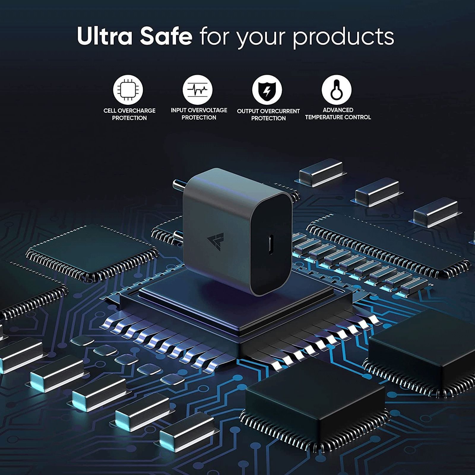 Vaku 20W Type C Fast Charger (Adapter Only, Comprehensive Protection, Grey) Vaku 20W Type C Fast Charger (Adapter Only, Comprehensive Protection, Grey)_8