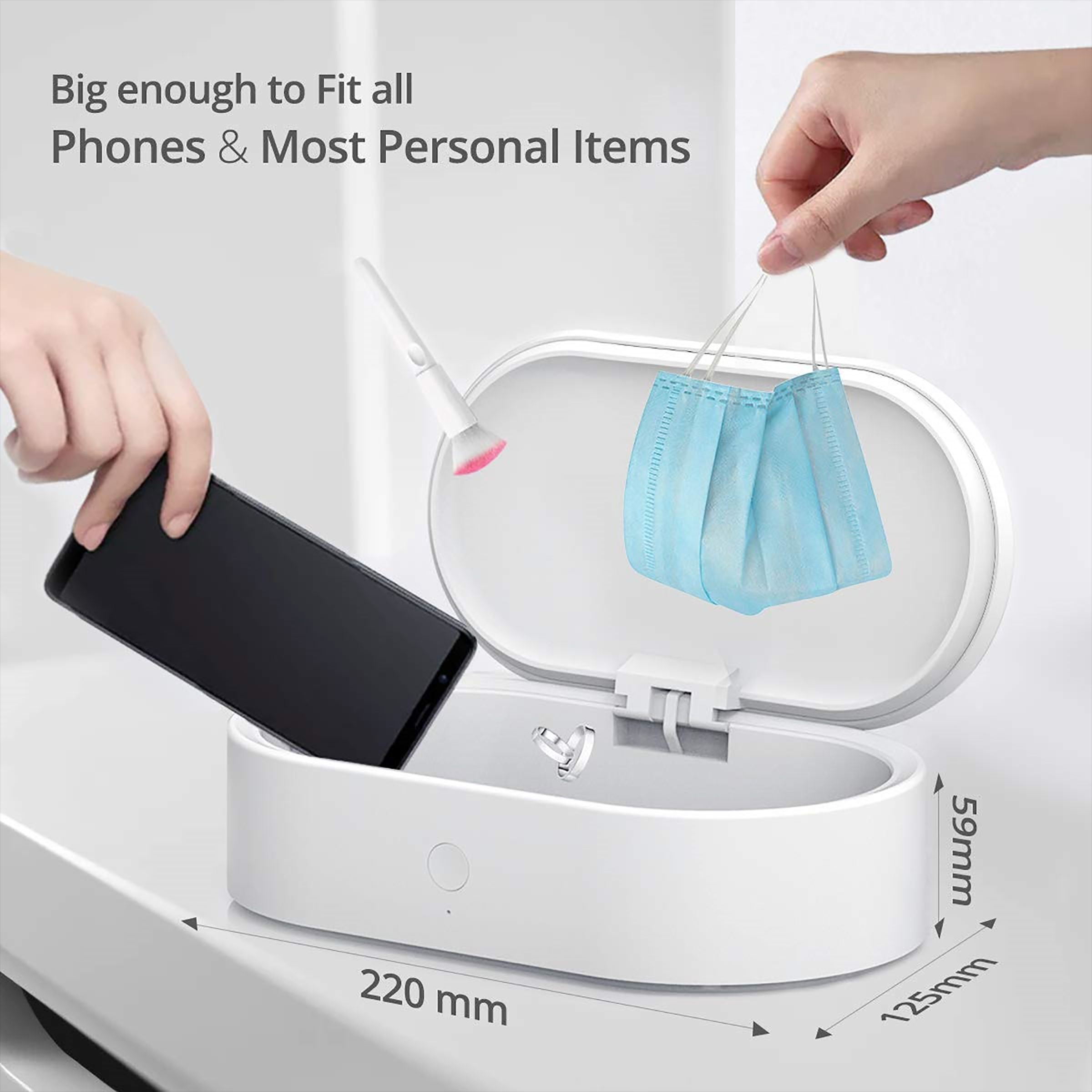 RAEGR Arc 1500 10W Wireless Charger for iOS and Android (Qi Certified, UV Disinfection, White)_4