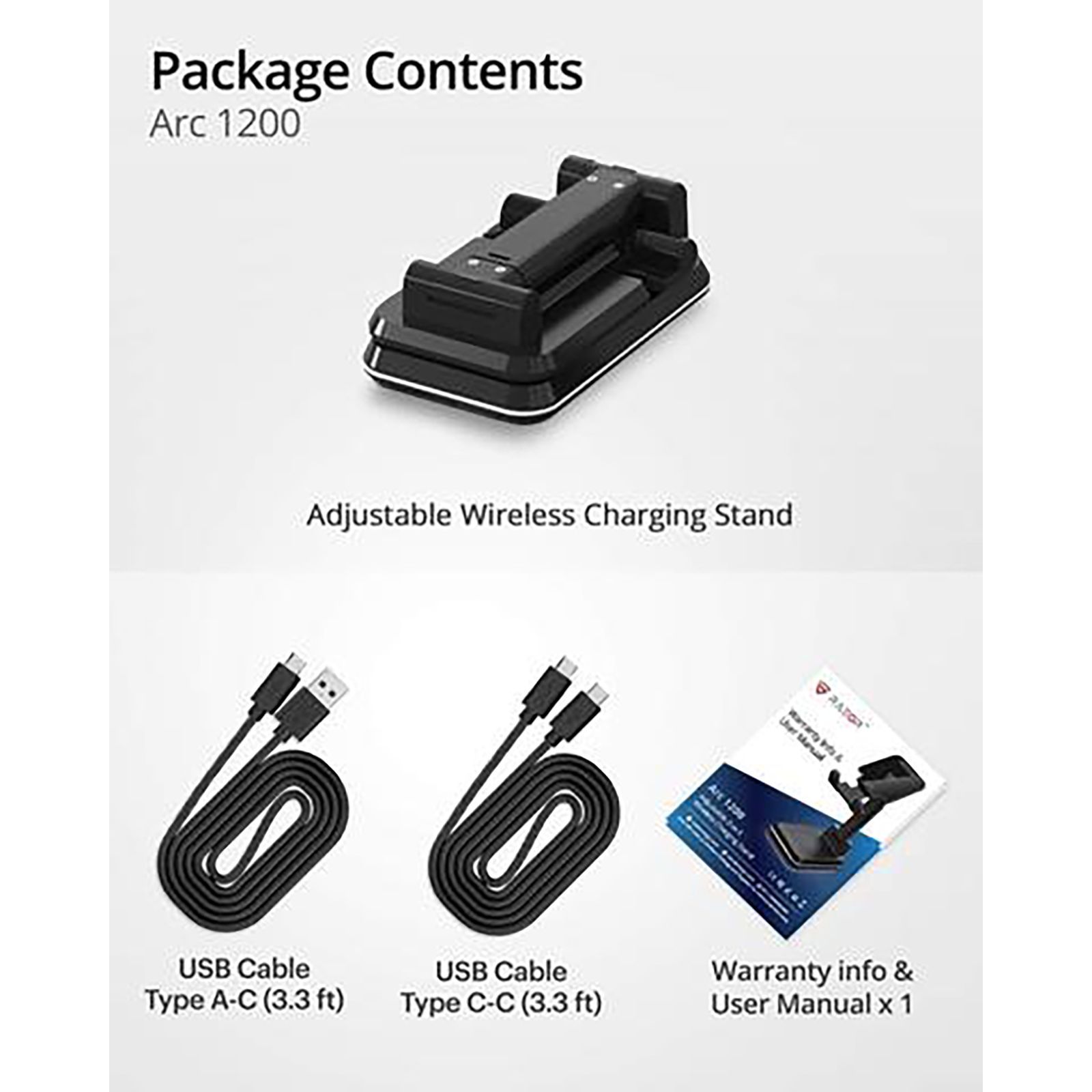 RAEGR Arc 1200 10W 2-in-1 Wireless Charger for iPhone, Android and Air pods (Dual Coils, Black)_8