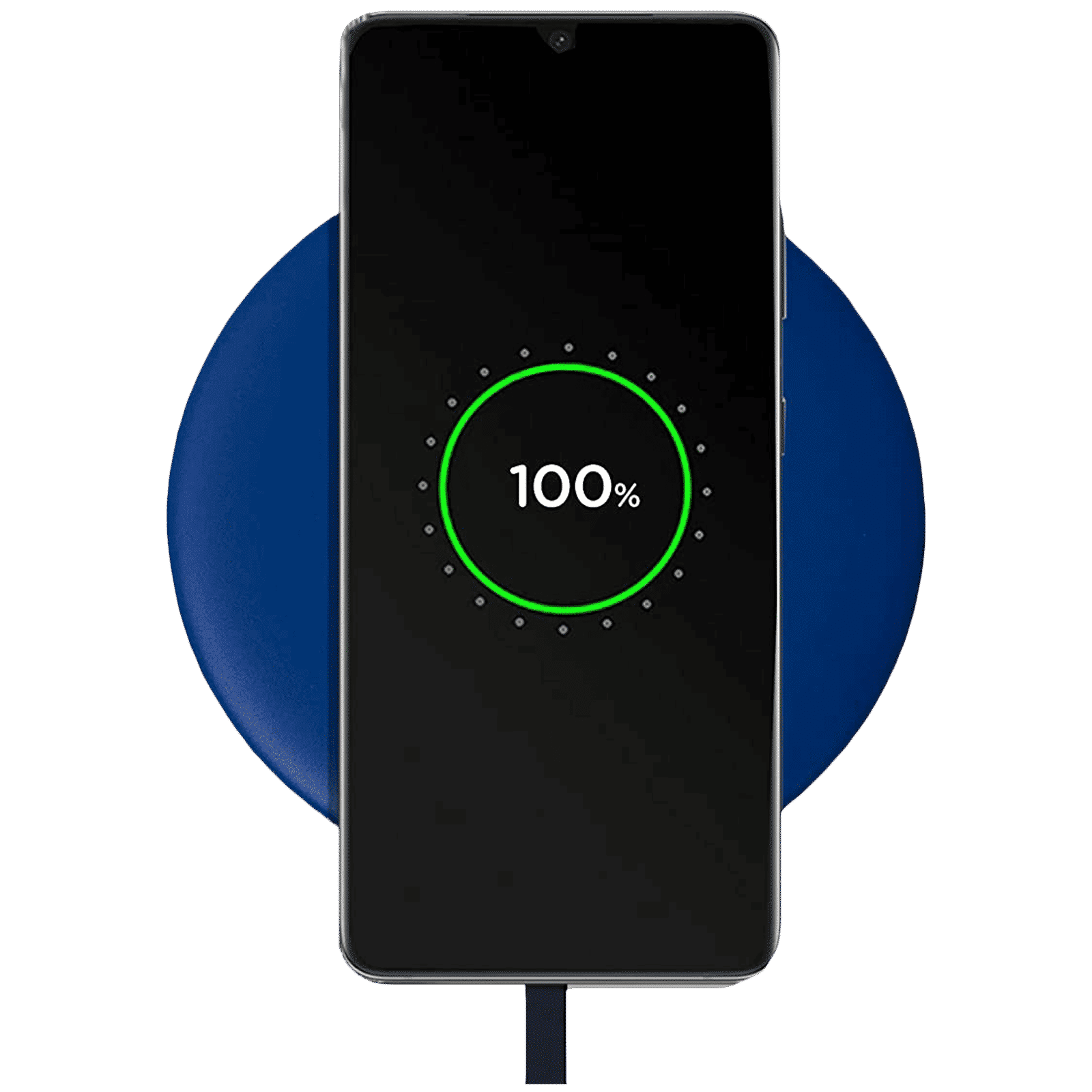 Pebble Sense Pro 15W Wireless Charger for iPhone 11, 11 Pro, 11 Pro Max, XS Max, XR, XS, X, 8, 8 Plus/SAMSUNG Galaxy Note 10, Note 10 Plus, S10, S10 Plus, S10E, Note 9, S9, S9 Plus (Qi Certified, Temprature Control Technology, Cobalt Blue)_3
