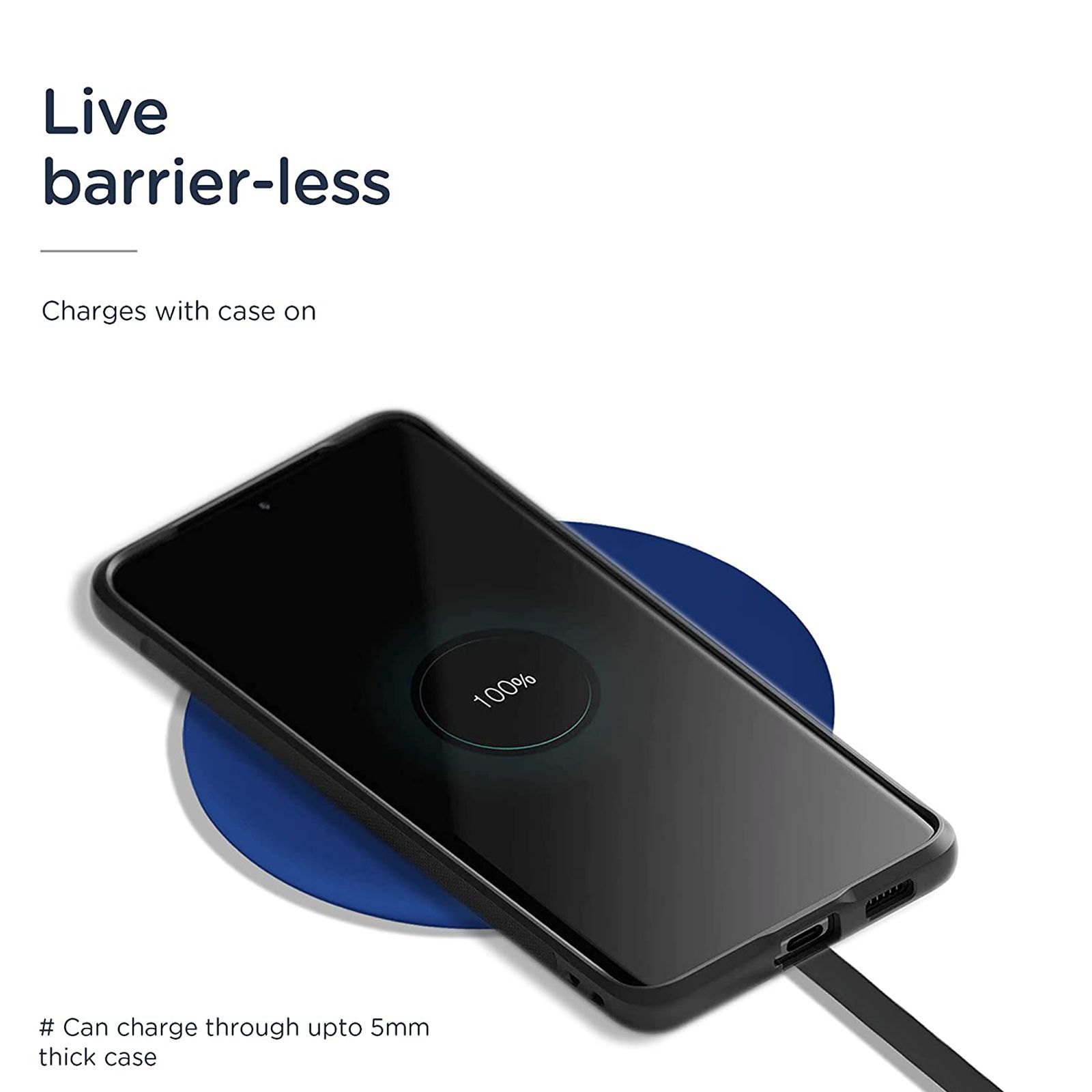 Pebble Sense Pro 15W Wireless Charger for iPhone 11, 11 Pro, 11 Pro Max, XS Max, XR, XS, X, 8, 8 Plus/SAMSUNG Galaxy Note 10, Note 10 Plus, S10, S10 Plus, S10E, Note 9, S9, S9 Plus (Qi Certified, Temprature Control Technology, Cobalt Blue)_4