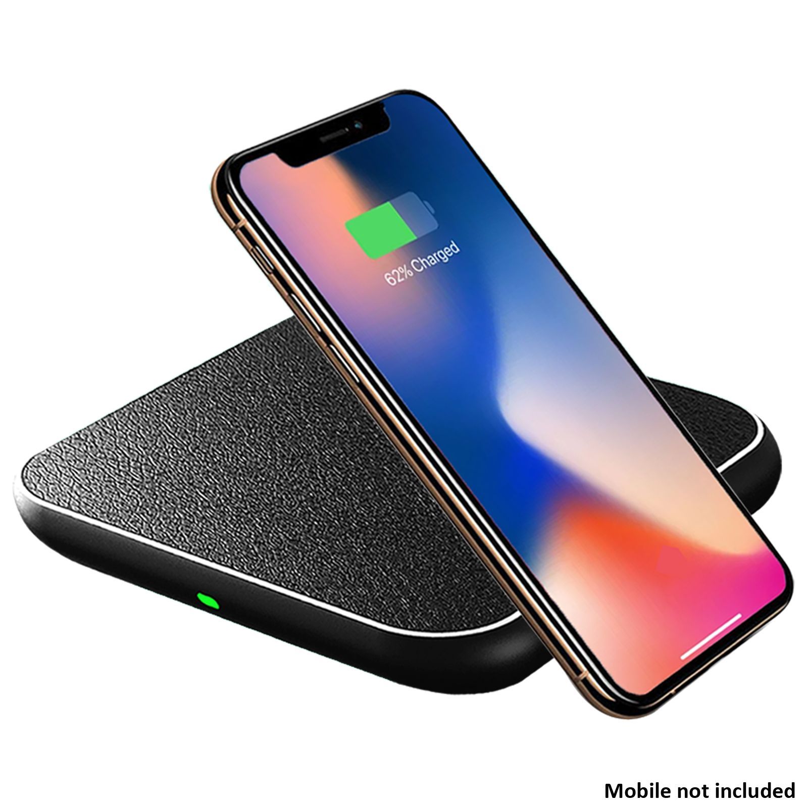 Pebble Crux 10W Wireless Charger for iOS, Android (Qi Certified, 10 Way Circuit Protection, Charcoal Black)_3