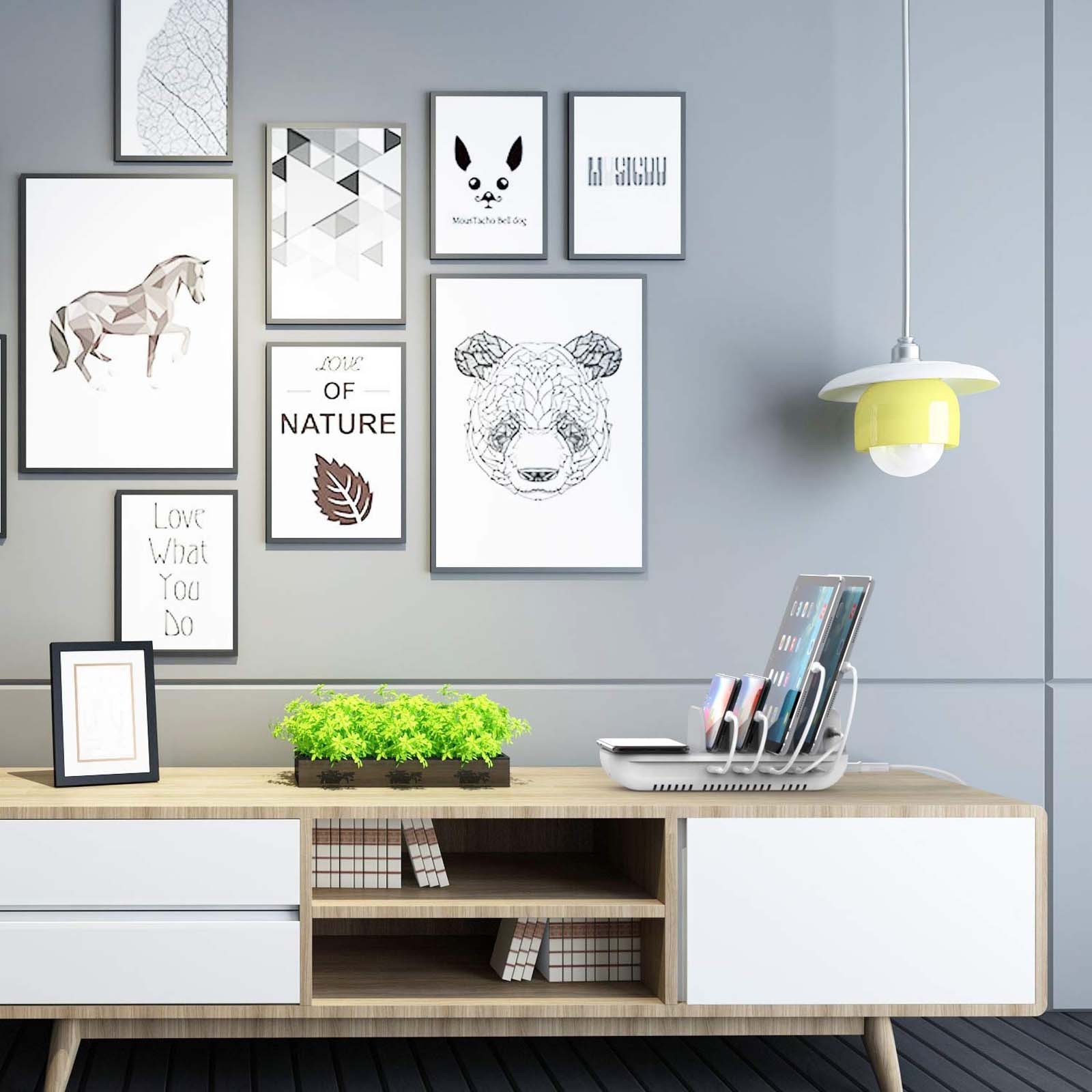 Soopii 60W 6-in-1 Wireless Charging Dock for iPhone XS, Max XS, XR, X, 8, 8 Plus/Google Pixel 3, 3XL, 2, 2XL/Samsung Galaxy Note 9, Note 8, S9, S9 Plus, S8, S8 Plus, S7, Nexus 5X 6P, Earbuds (Qi Charging, White/Grey)_7