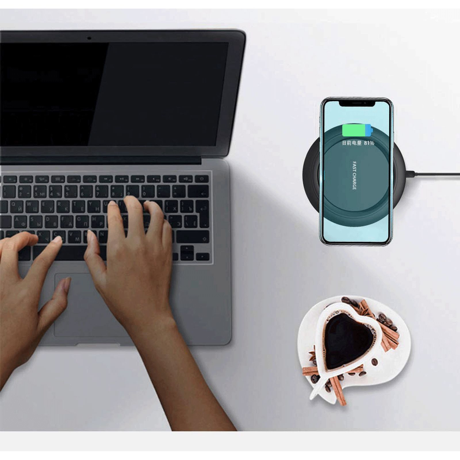 Soopii 10W Wireless Charger for iOS, Android (Qi Certified, Intelligent Protection Technology, Black)_3