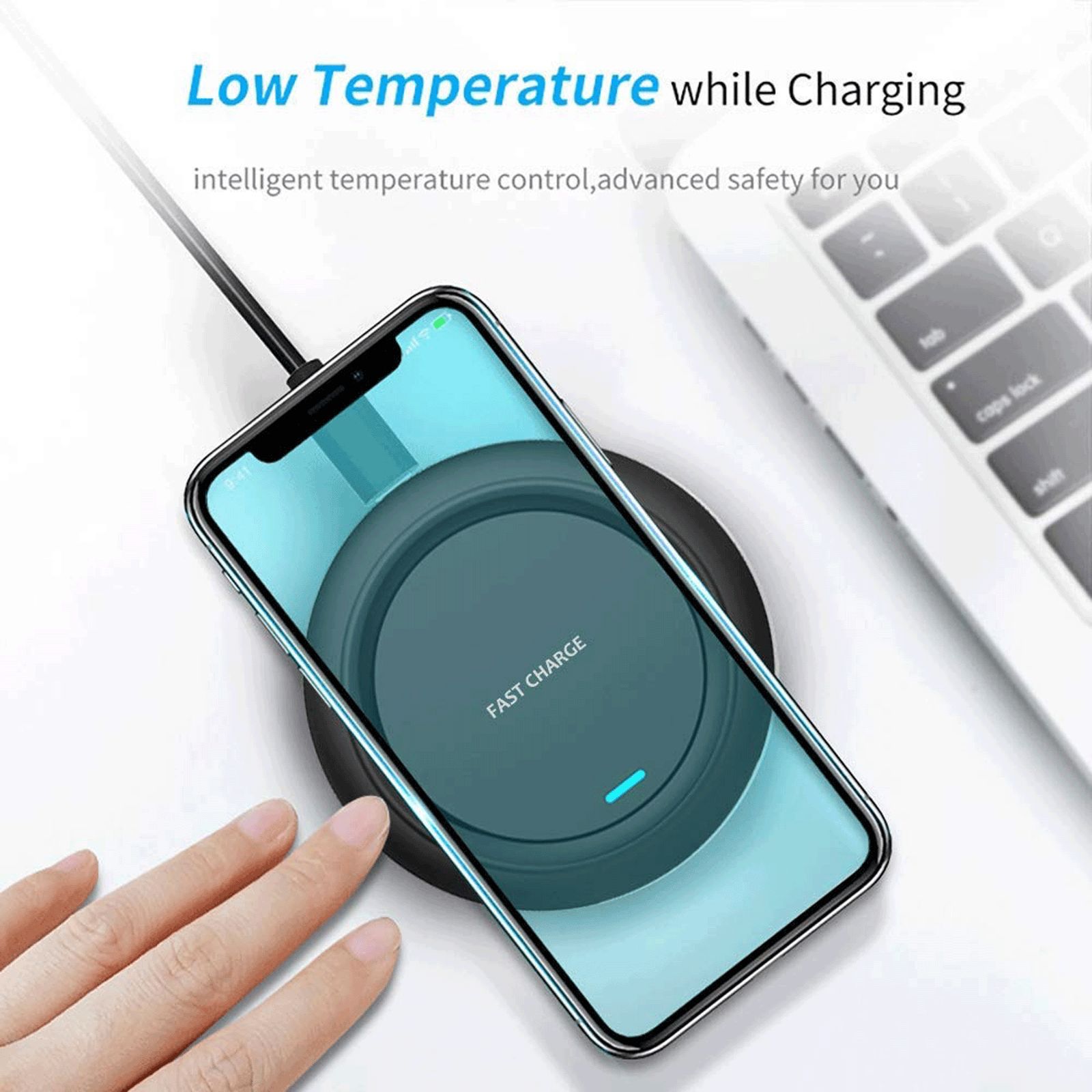 Soopii 10W Wireless Charger for iOS, Android (Qi Certified, Intelligent Protection Technology, Black)_5