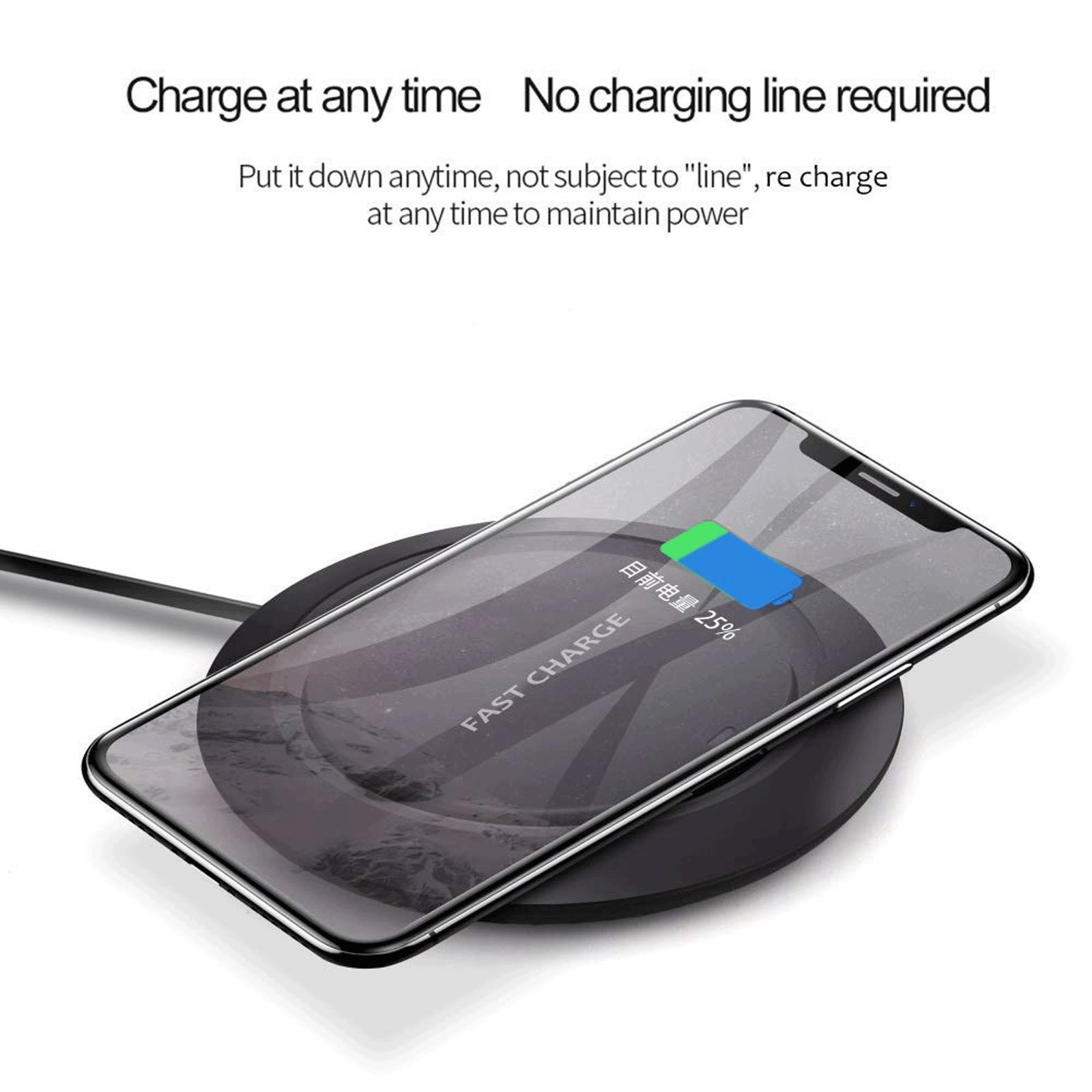 Soopii 10W Wireless Charger for iOS, Android (Qi Certified, Intelligent Protection Technology, Black)_6