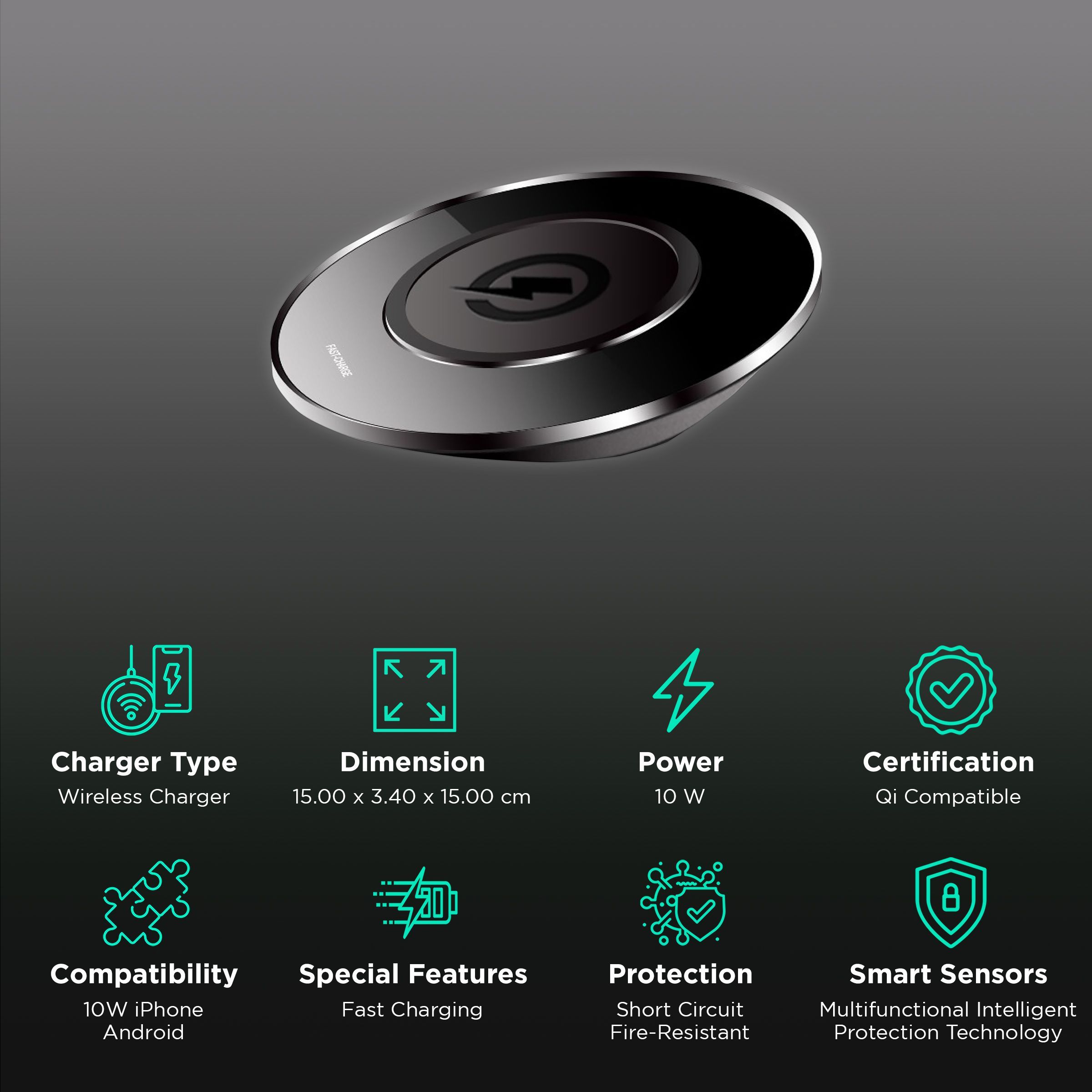 Soopii 10W Wireless Charger for iPhone 11, 11 Pro, 11 Pro Max, XS Max, XS, XR, X, 8, 8 Plus/SAMSUNG Note 10, 10 Plus, S10, S10 Plus, S10E, Note 9, S9, S8, Note 8/Google Pixel 3, 3XL, 4XL (Qi Compatible, Black) Soopii 10W Wireless Charger for iPhone 11, 11 Pro, 11 Pro Max, XS Max, XS, XR, X, 8, 8 Plus/SAMSUNG Note 10, 10 Plus, S10, S10 Plus, S10E, Note 9, S9, S8, Note 8/Google Pixel 3, 3XL, 4XL (Qi Compatible, Black)_2