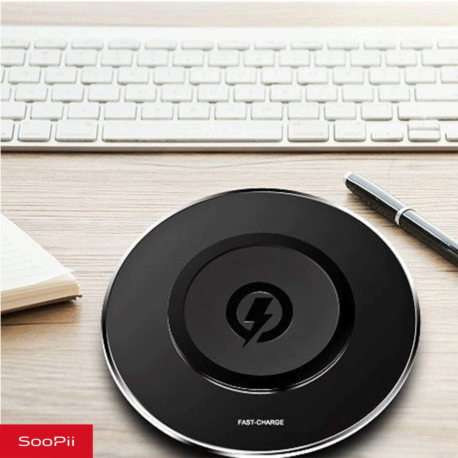 Soopii 10W Wireless Charger for iPhone 11, 11 Pro, 11 Pro Max, XS Max, XS, XR, X, 8, 8 Plus/SAMSUNG Note 10, 10 Plus, S10, S10 Plus, S10E, Note 9, S9, S8, Note 8/Google Pixel 3, 3XL, 4XL (Qi Compatible, Black) Soopii 10W Wireless Charger for iPhone 11, 11 Pro, 11 Pro Max, XS Max, XS, XR, X, 8, 8 Plus/SAMSUNG Note 10, 10 Plus, S10, S10 Plus, S10E, Note 9, S9, S8, Note 8/Google Pixel 3, 3XL, 4XL (Qi Compatible, Black)_4