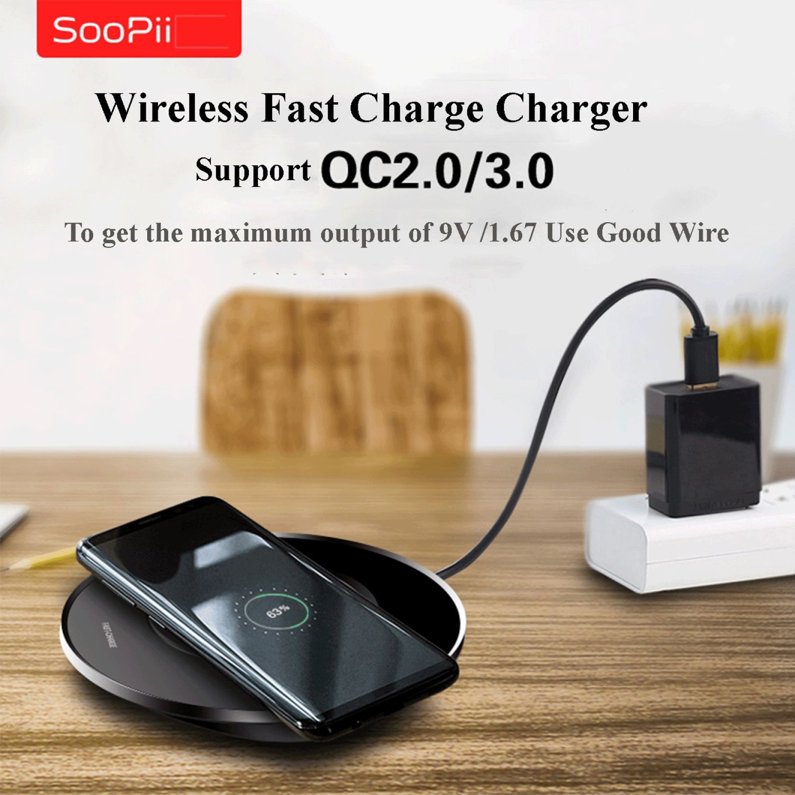 Soopii 10W Wireless Charger for iPhone 11, 11 Pro, 11 Pro Max, XS Max, XS, XR, X, 8, 8 Plus/SAMSUNG Note 10, 10 Plus, S10, S10 Plus, S10E, Note 9, S9, S8, Note 8/Google Pixel 3, 3XL, 4XL (Qi Compatible, Black) Soopii 10W Wireless Charger for iPhone 11, 11 Pro, 11 Pro Max, XS Max, XS, XR, X, 8, 8 Plus/SAMSUNG Note 10, 10 Plus, S10, S10 Plus, S10E, Note 9, S9, S8, Note 8/Google Pixel 3, 3XL, 4XL (Qi Compatible, Black)_8