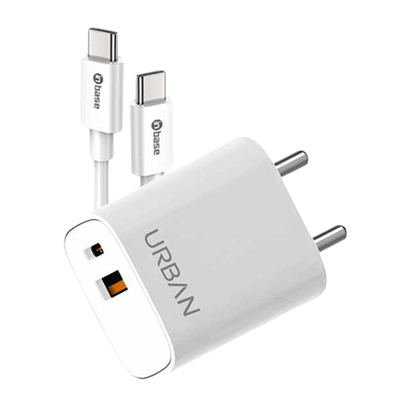 in base Urban Sprint 20W 2-Port Fast Charger (Type C Cable, Quick Charge, White)_1