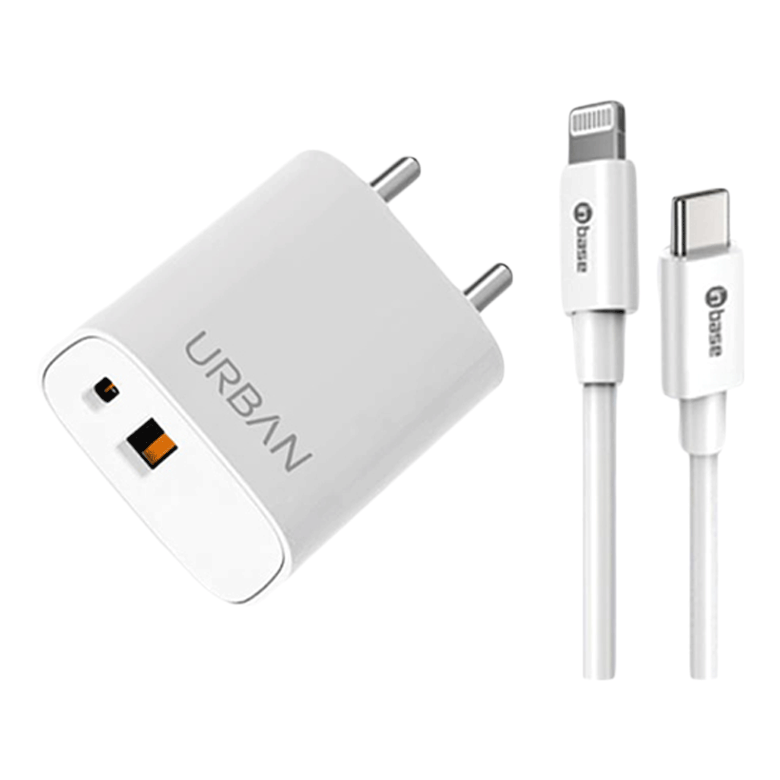 in base Urban Sprint 20W 2-Port Fast Charger (Lightning Cable, Quick Charge, White)_2