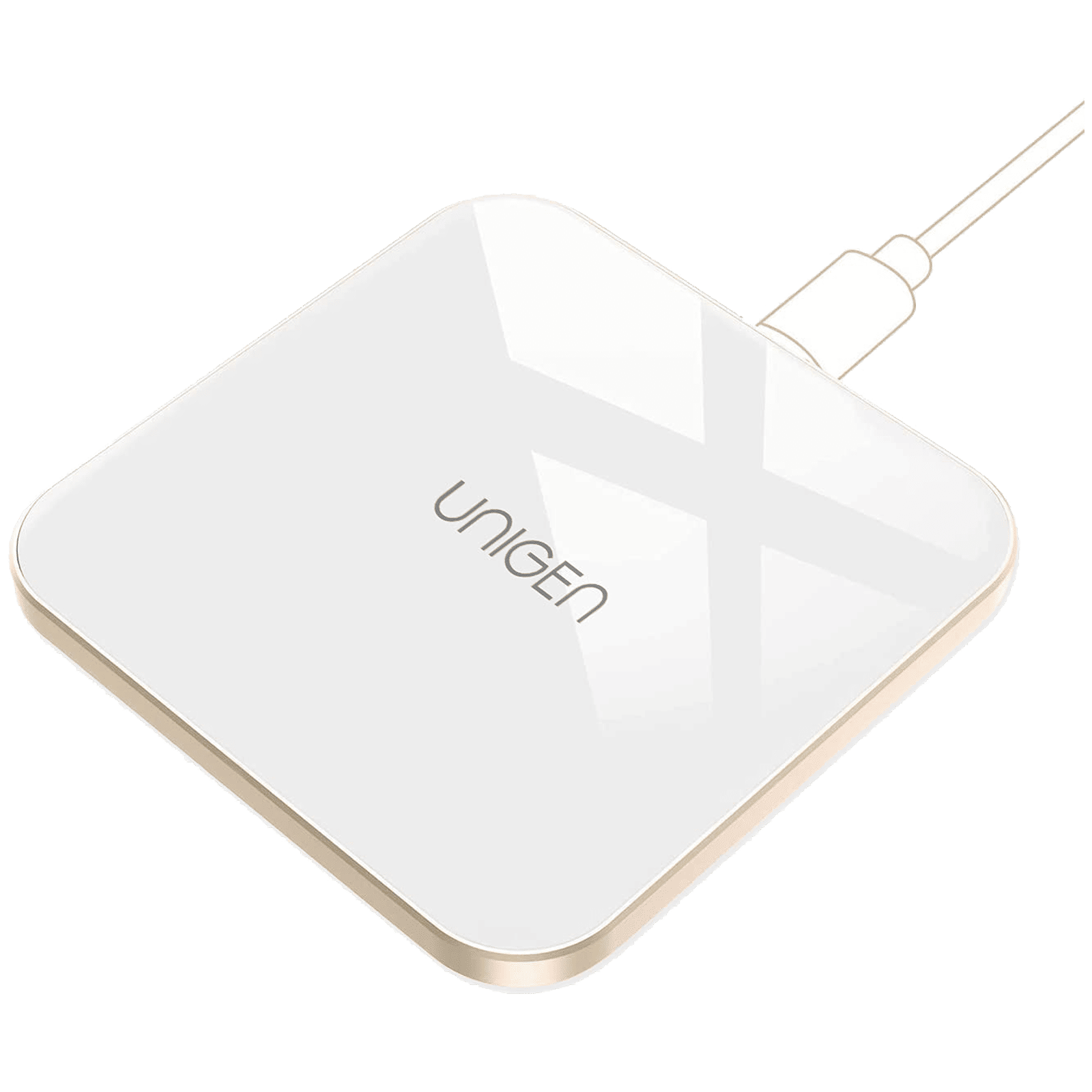 UNIGEN Unipad 150 15W Wireless Charging Pad for iPhone and Android (Explosion Proof Glass Shell, White)_1